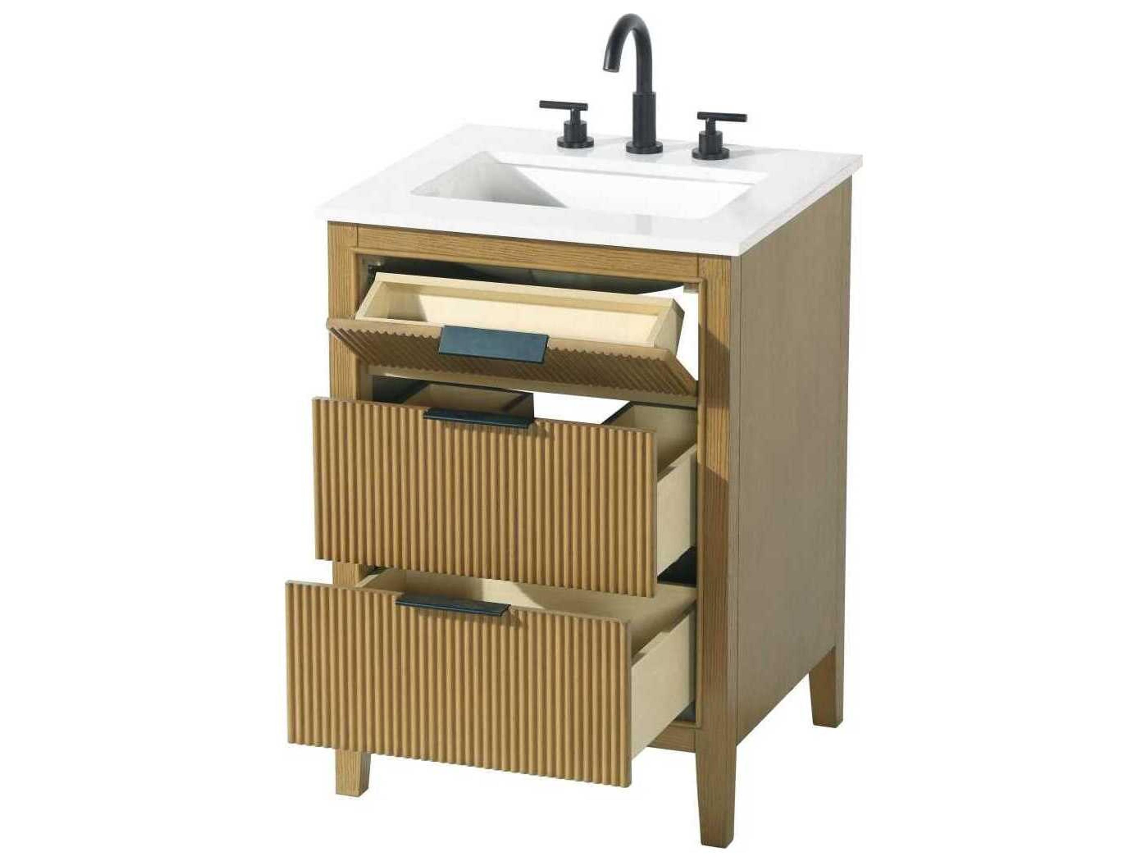 Elegant Lighting Langston 24" Honey Teak Vanity