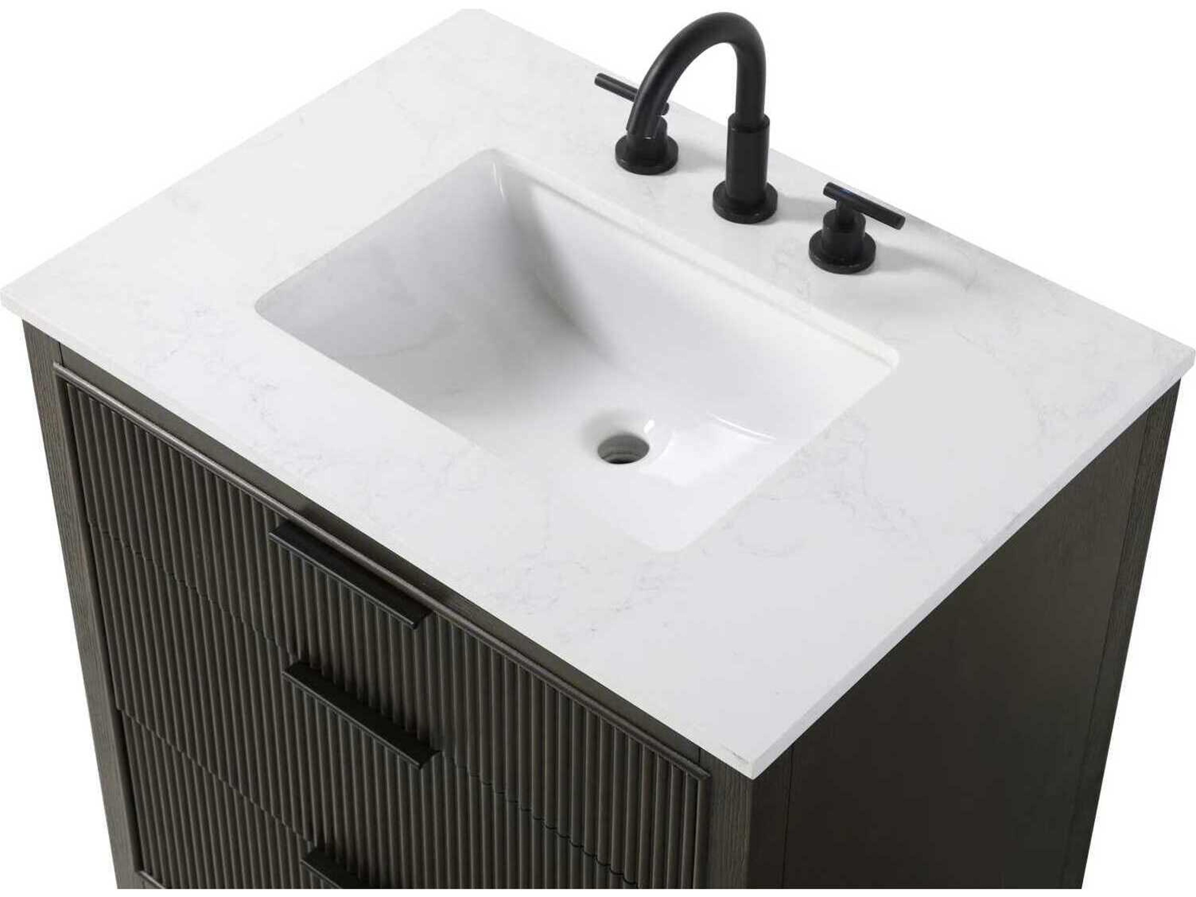 Elegant Lighting Langston 30" Chocolate Oak Vanity