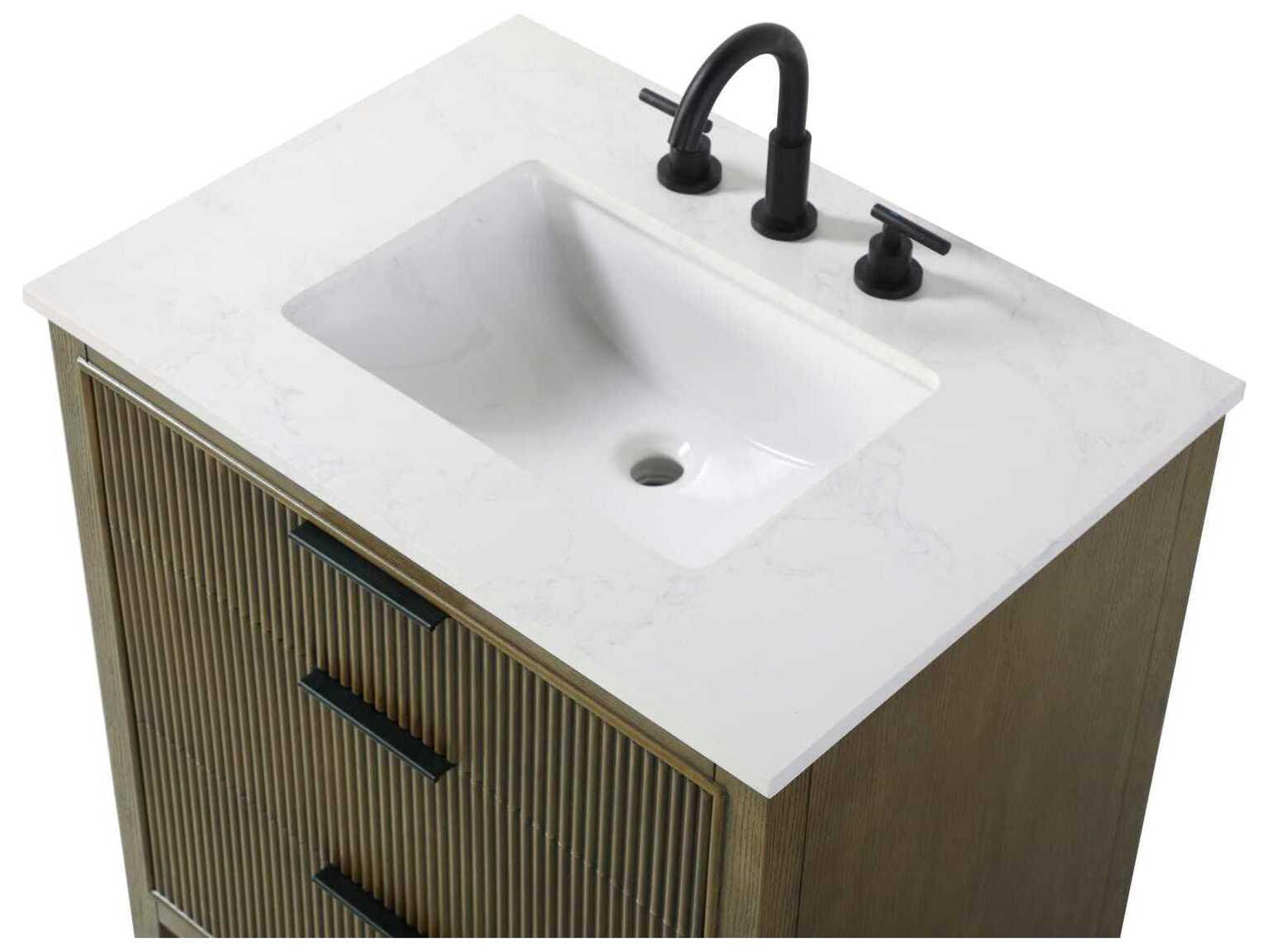 Elegant Lighting Langston 30" Hazel Oak Vanity