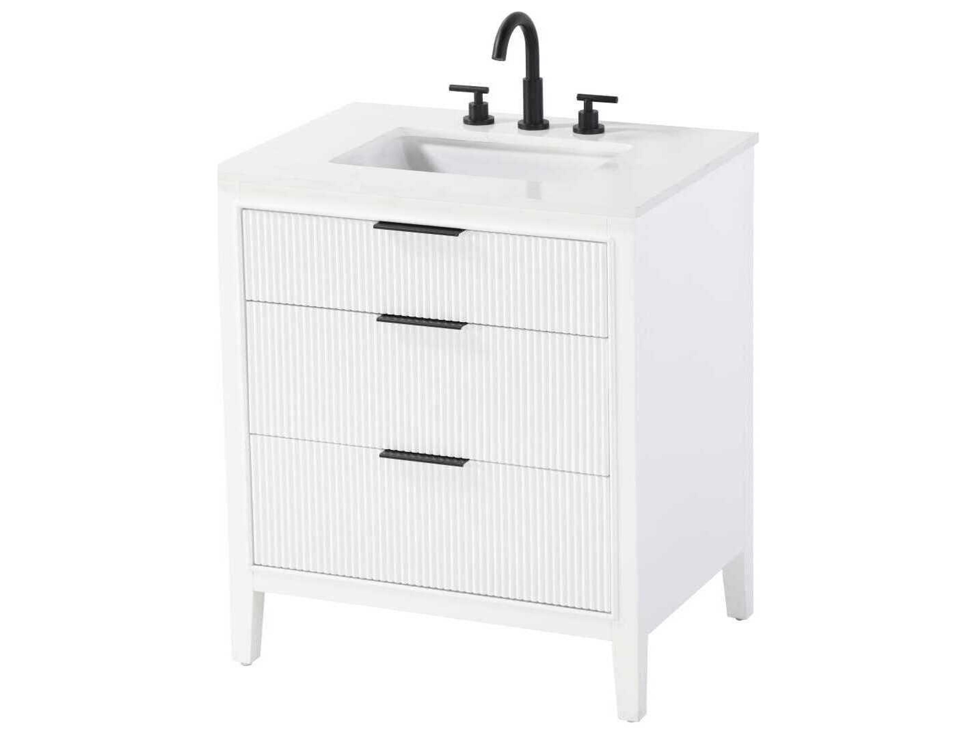 Elegant Lighting Langston 30" White Vanity