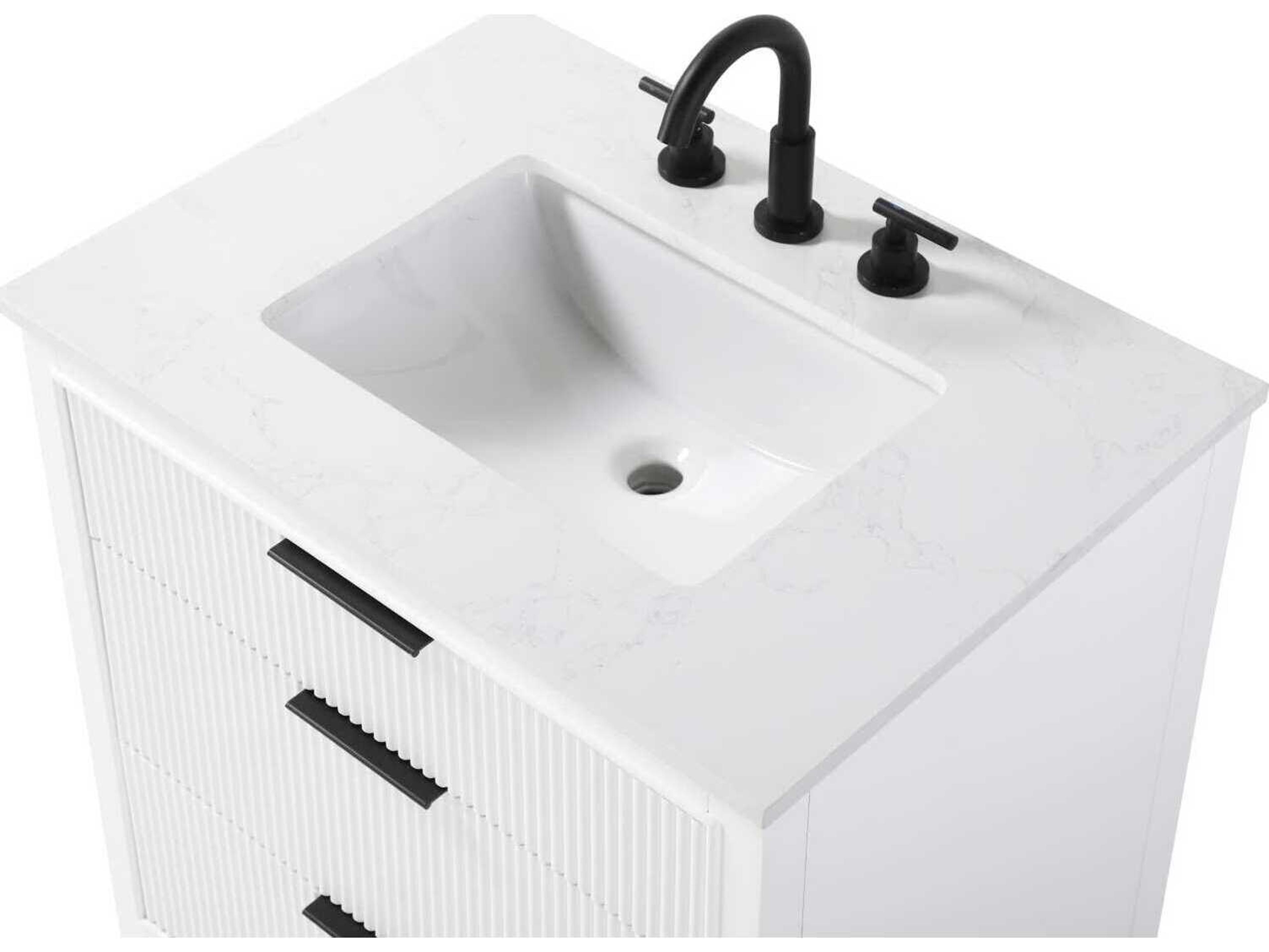 Elegant Lighting Langston 30" White Vanity