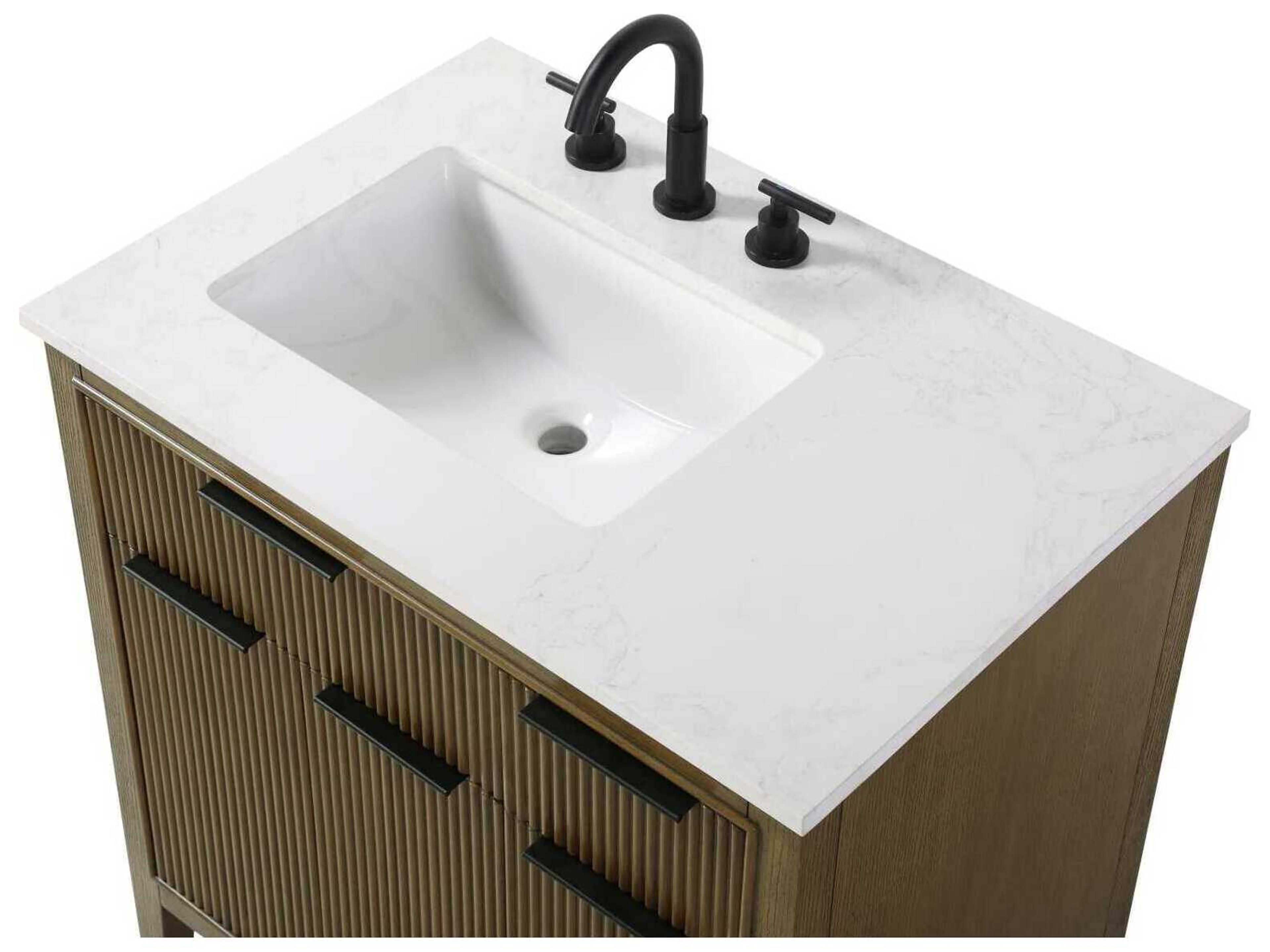Elegant Lighting Langston 32" Hazel Oak Vanity