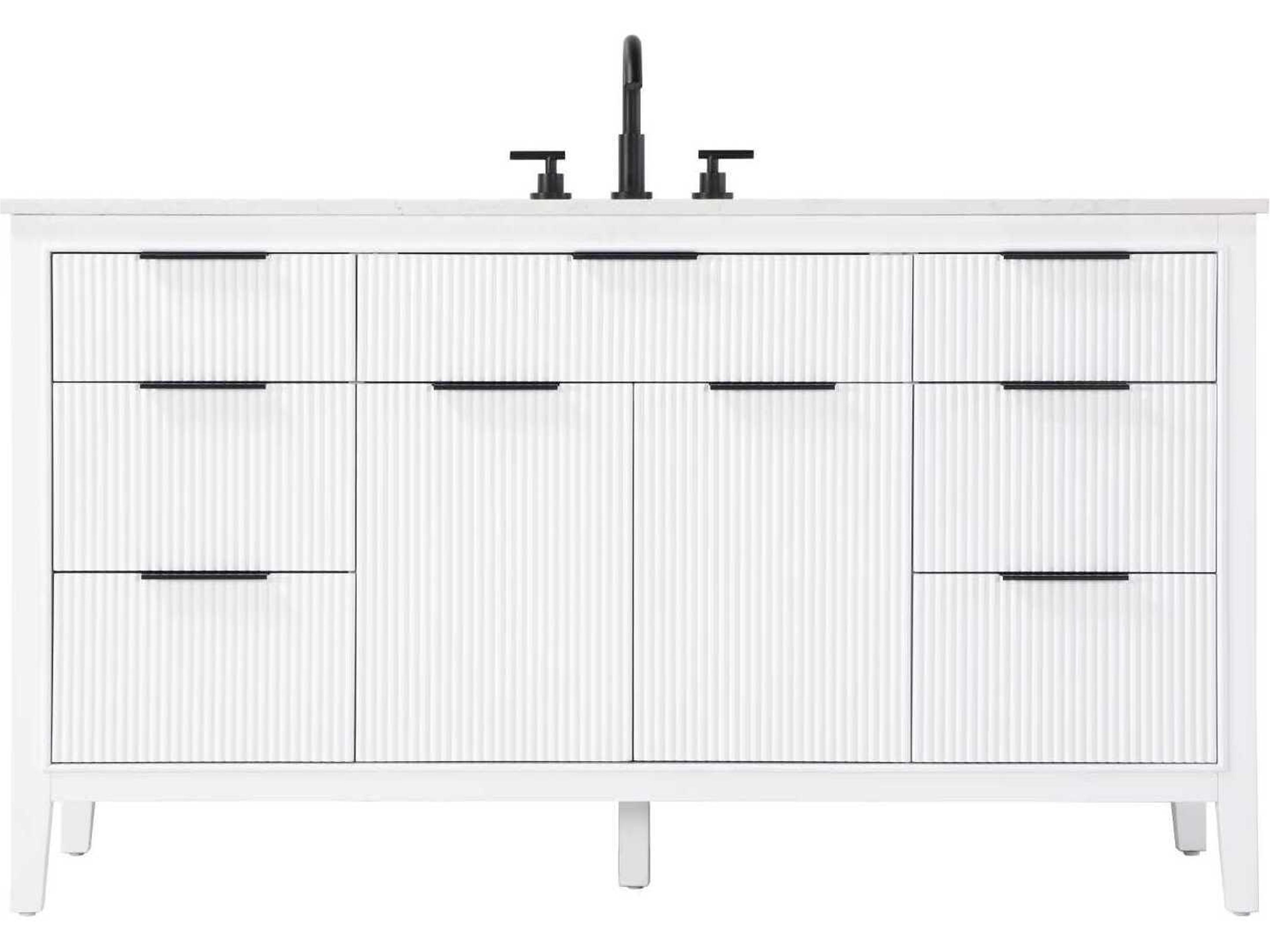 Langston 60" White Vanity