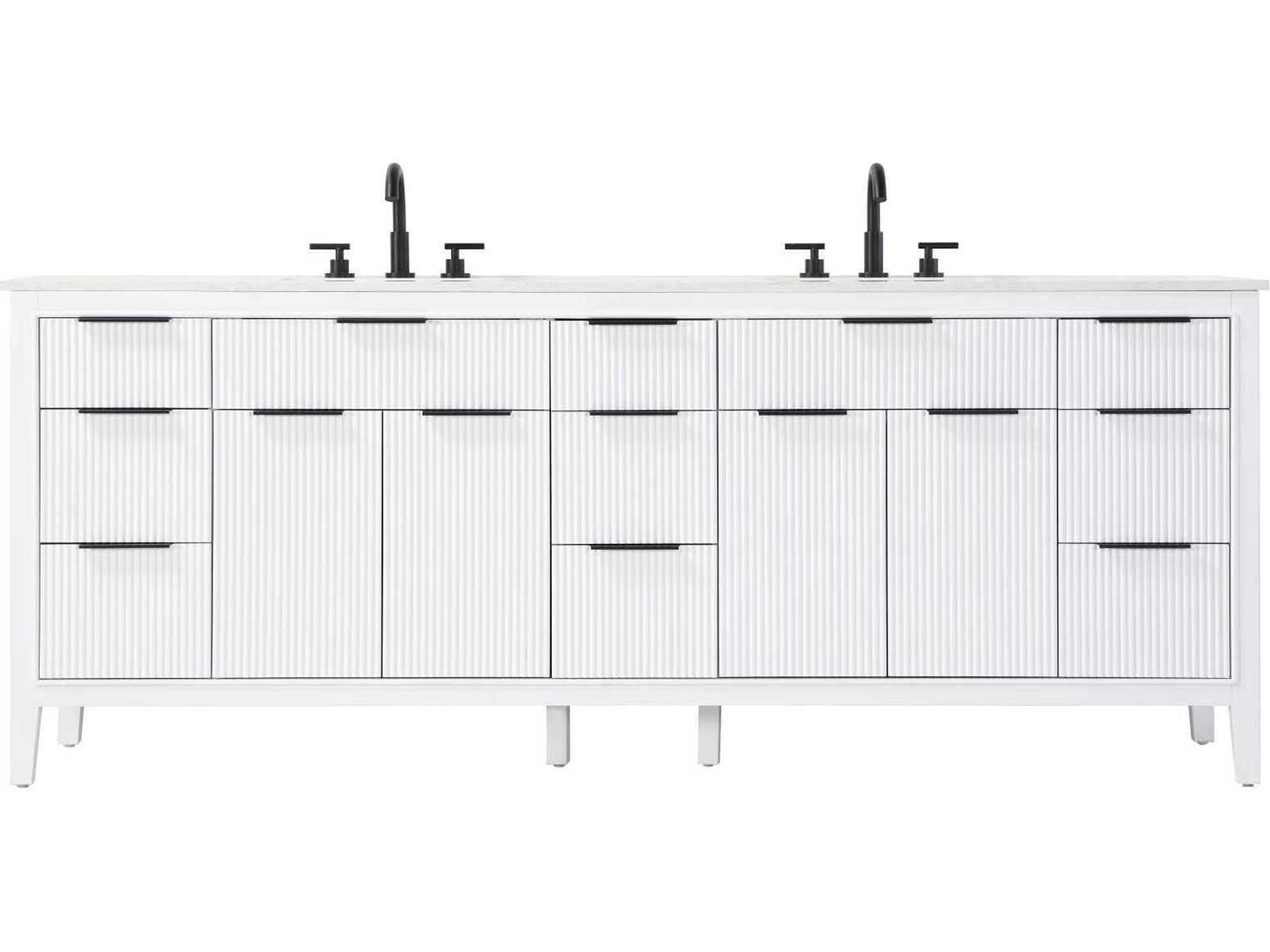 Langston 84" White Vanity