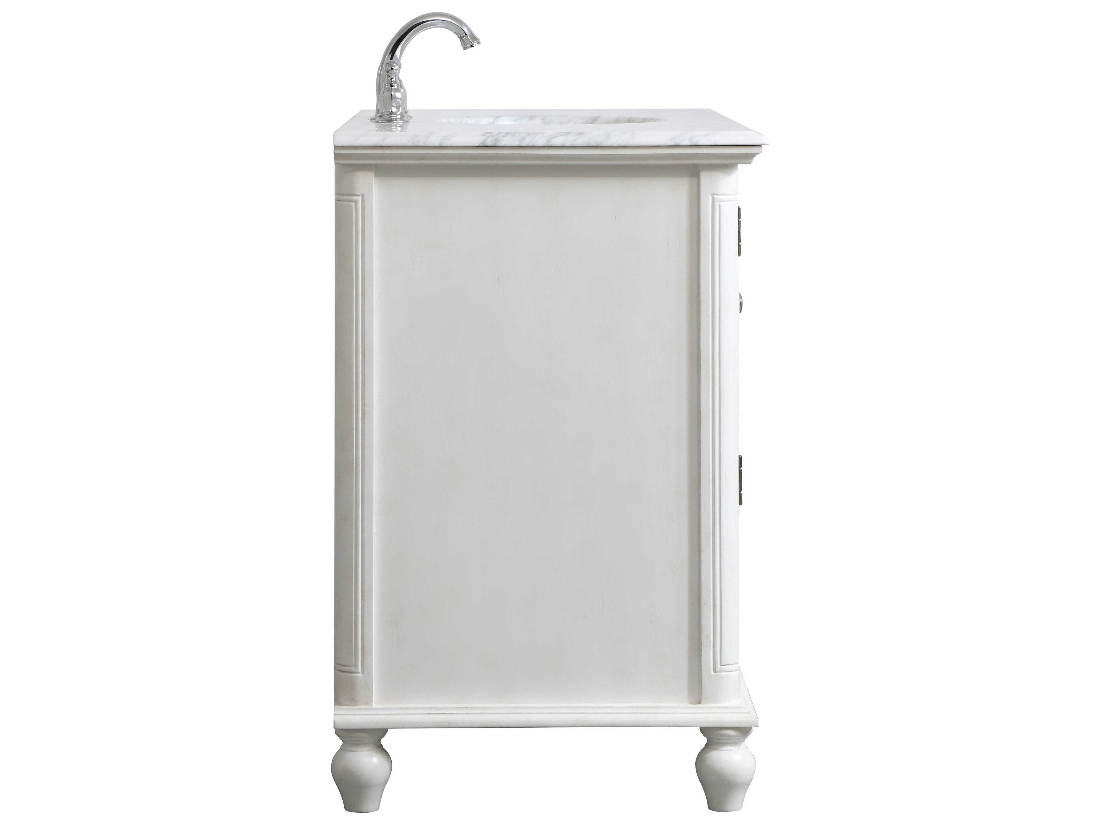 Elegant Lighting Rhodes Antique White 42" Vanity