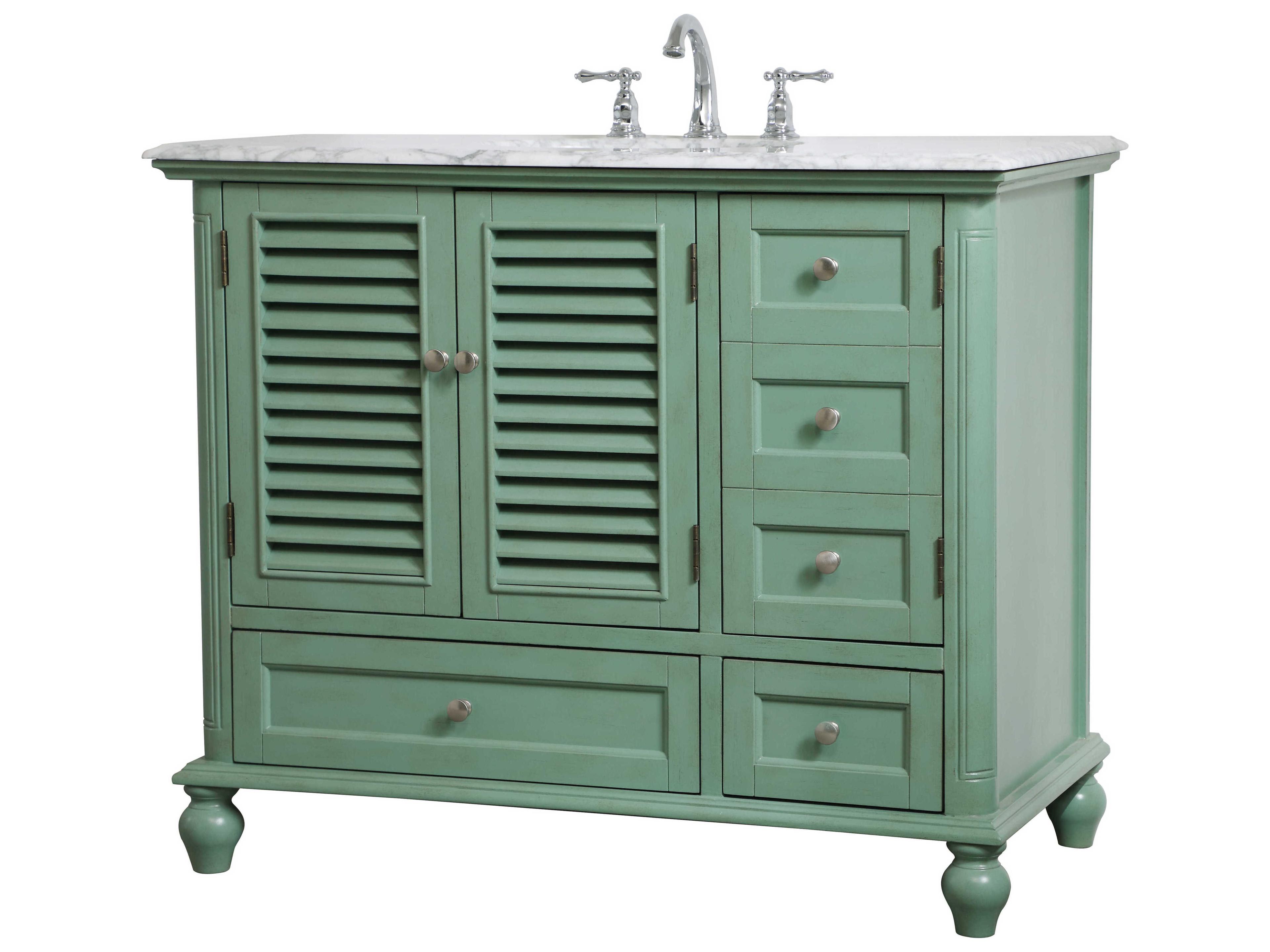 Elegant Lighting Rhodes Vintage Mint 42" Vanity