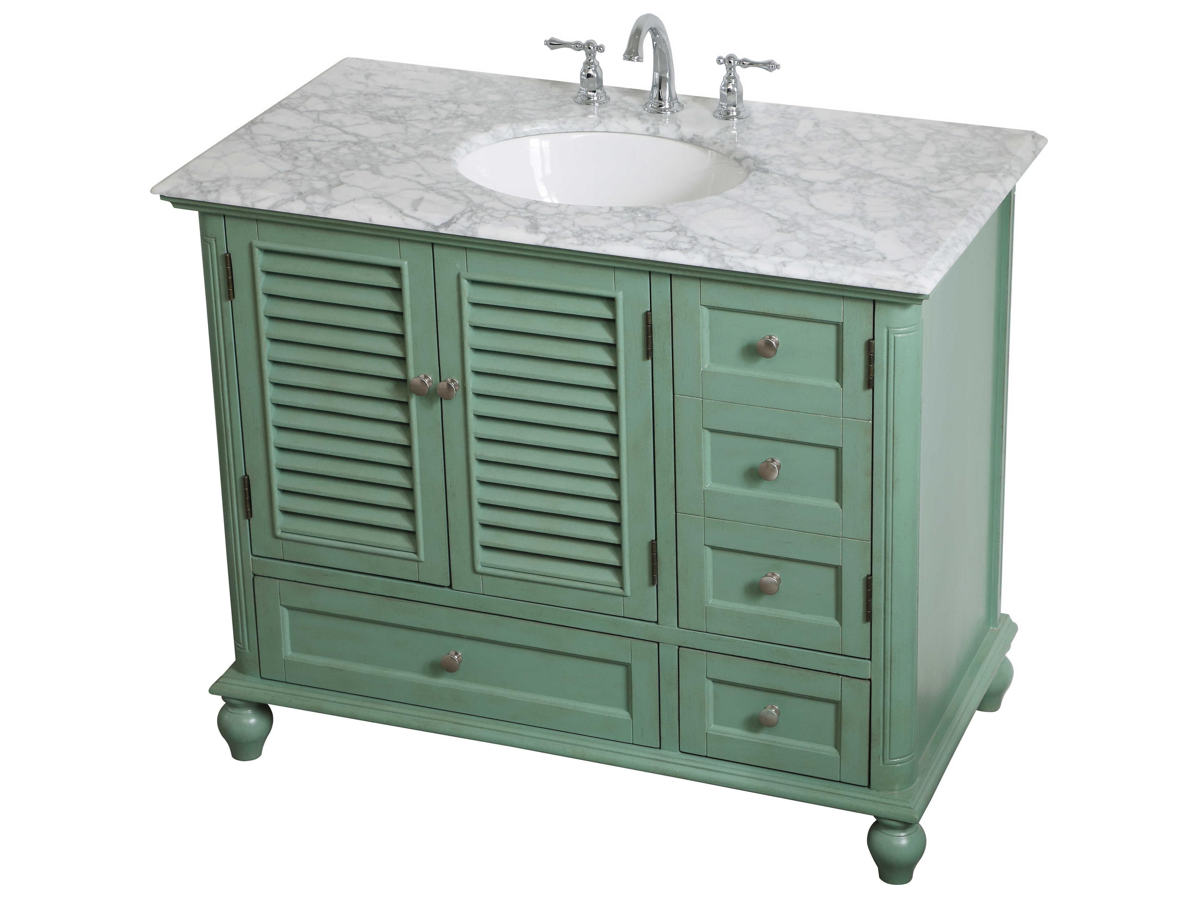 Elegant Lighting Rhodes Vintage Mint 42" Vanity