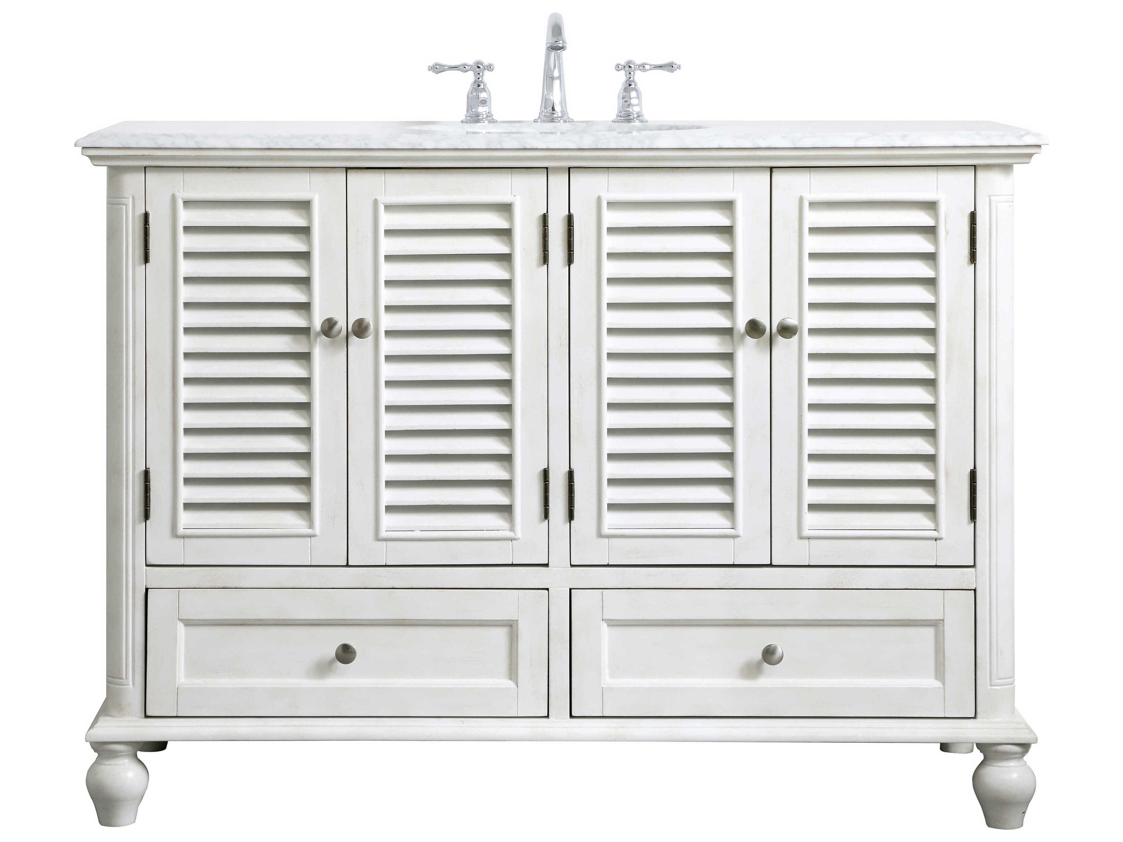 Rhodes Antique White 48" Vanity
