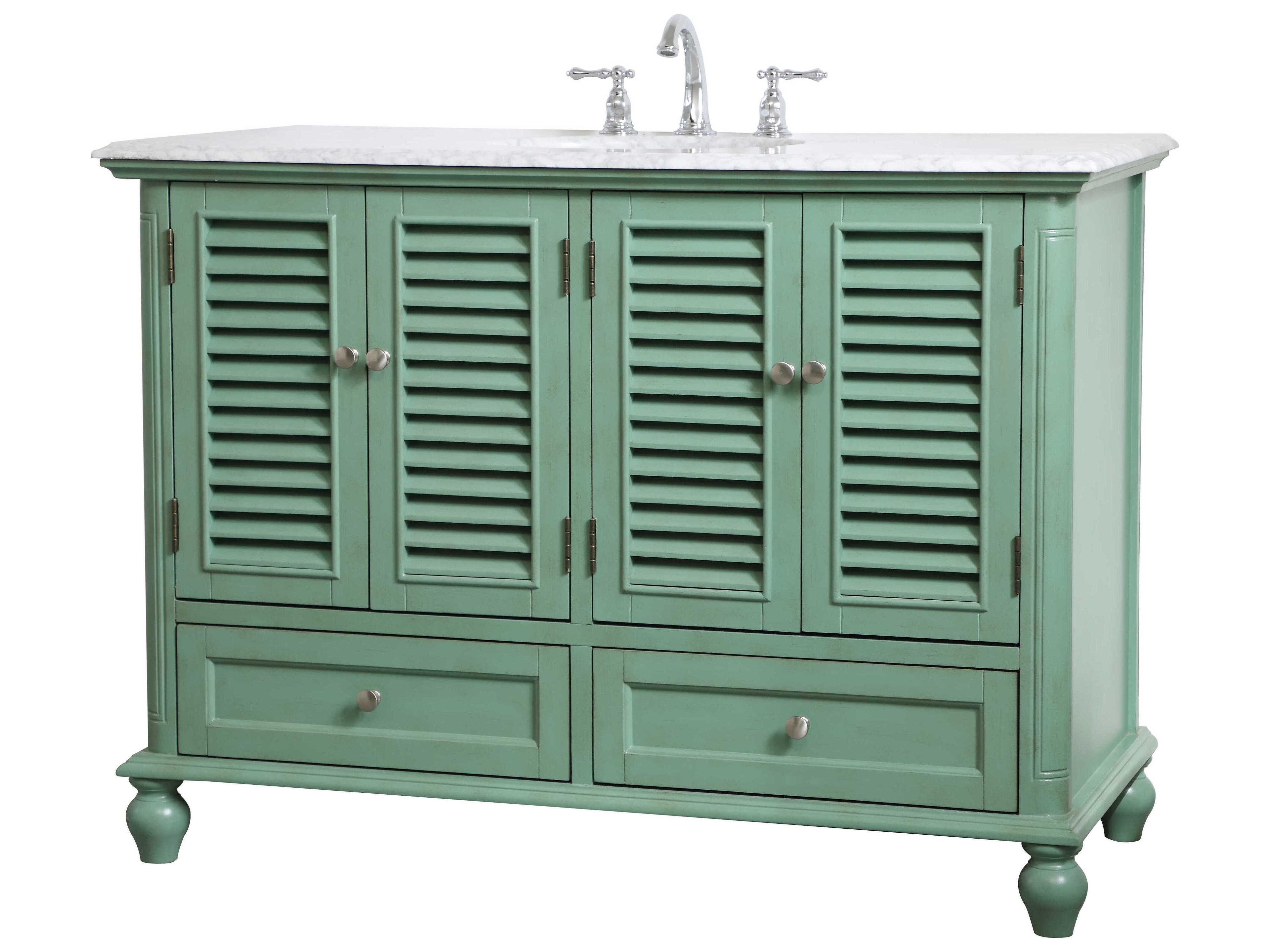 Elegant Lighting Rhodes Vintage Mint 48" Vanity