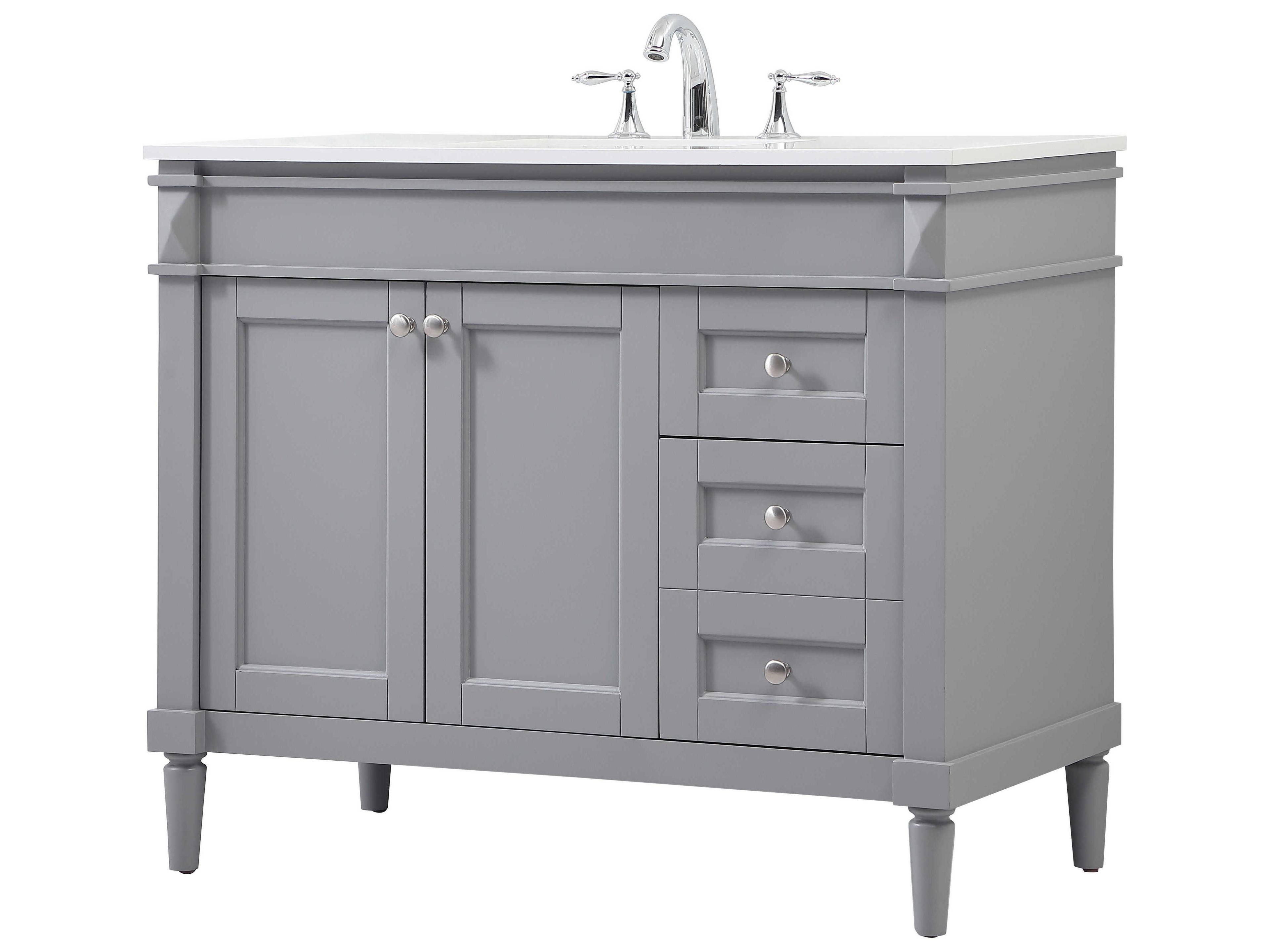 Elegant Lighting Bennett Grey / Brushed Nickel 42" Vanity