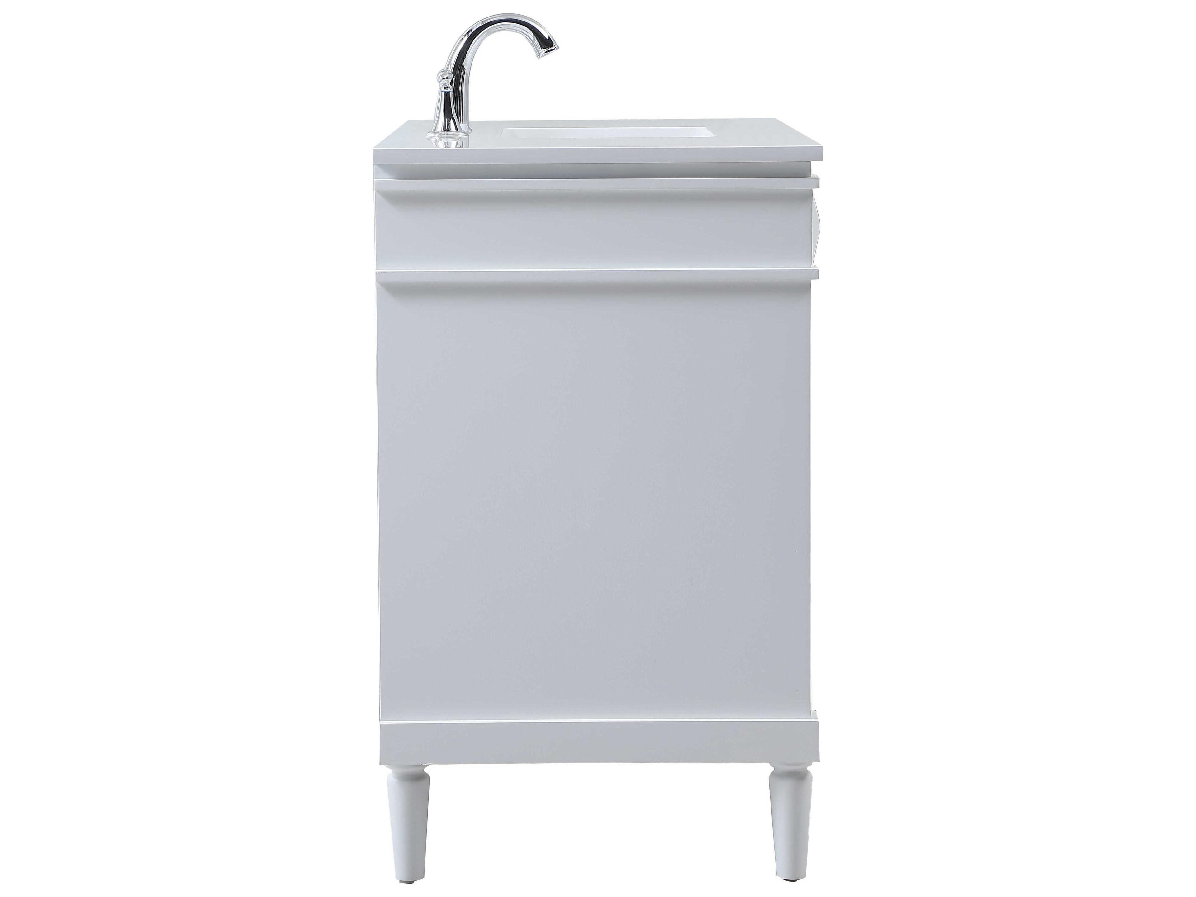 Elegant Lighting Bennett White / Brushed Nickel 42" Vanity