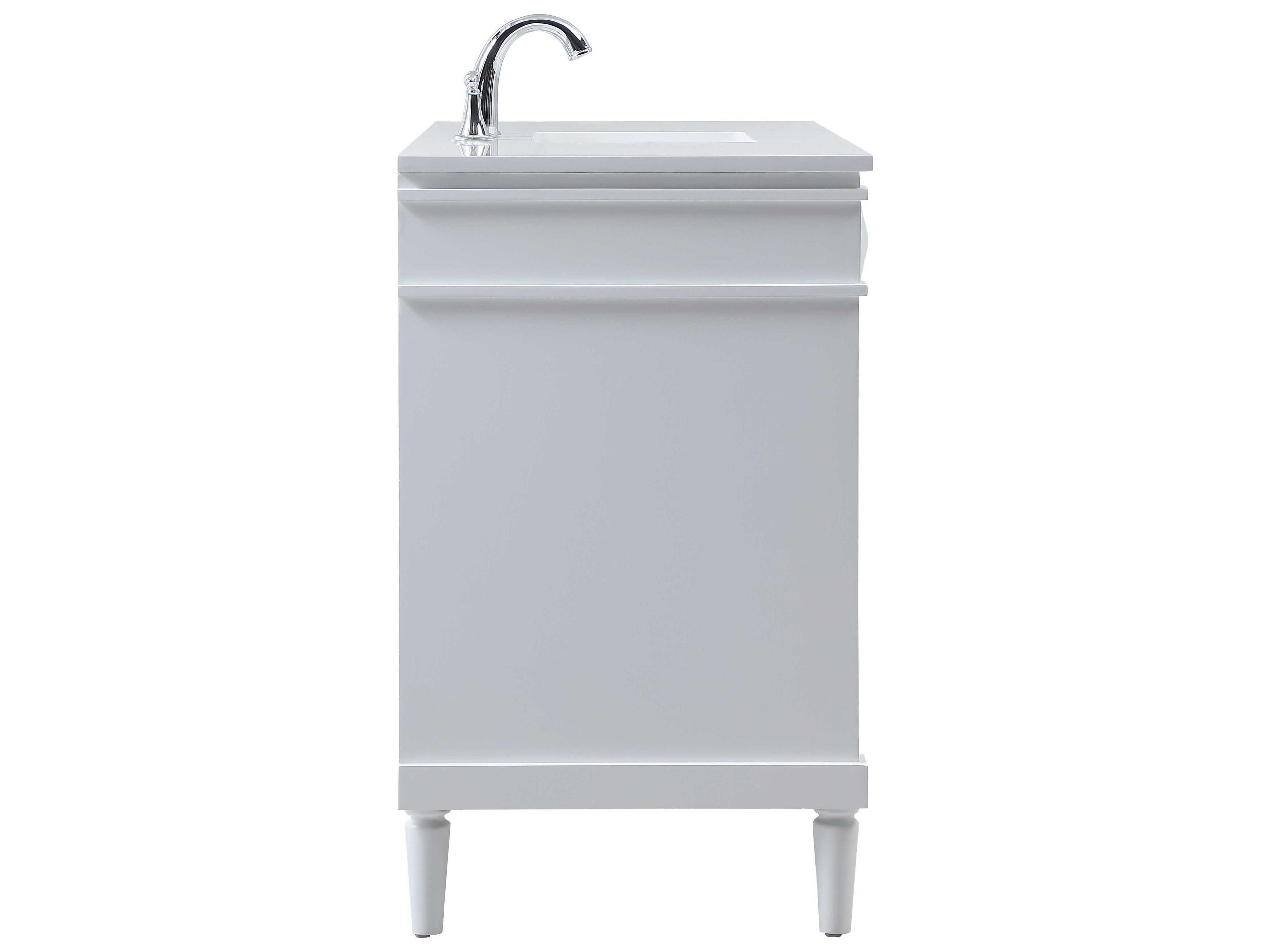 Elegant Lighting Bennett White / Brushed Nickel 48" Vanity