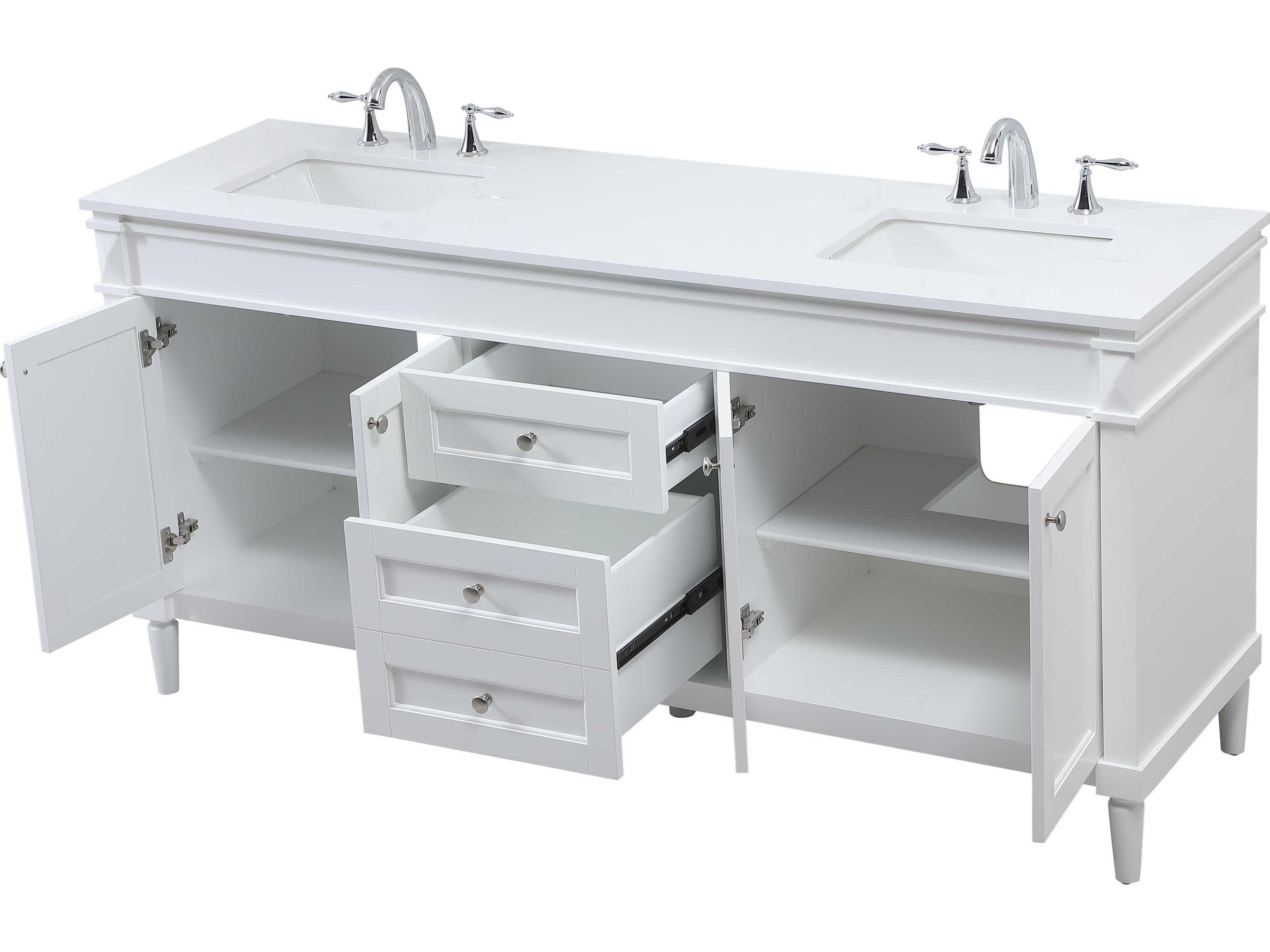 Elegant Lighting Bennett Brushed Nickel 72" Vanity