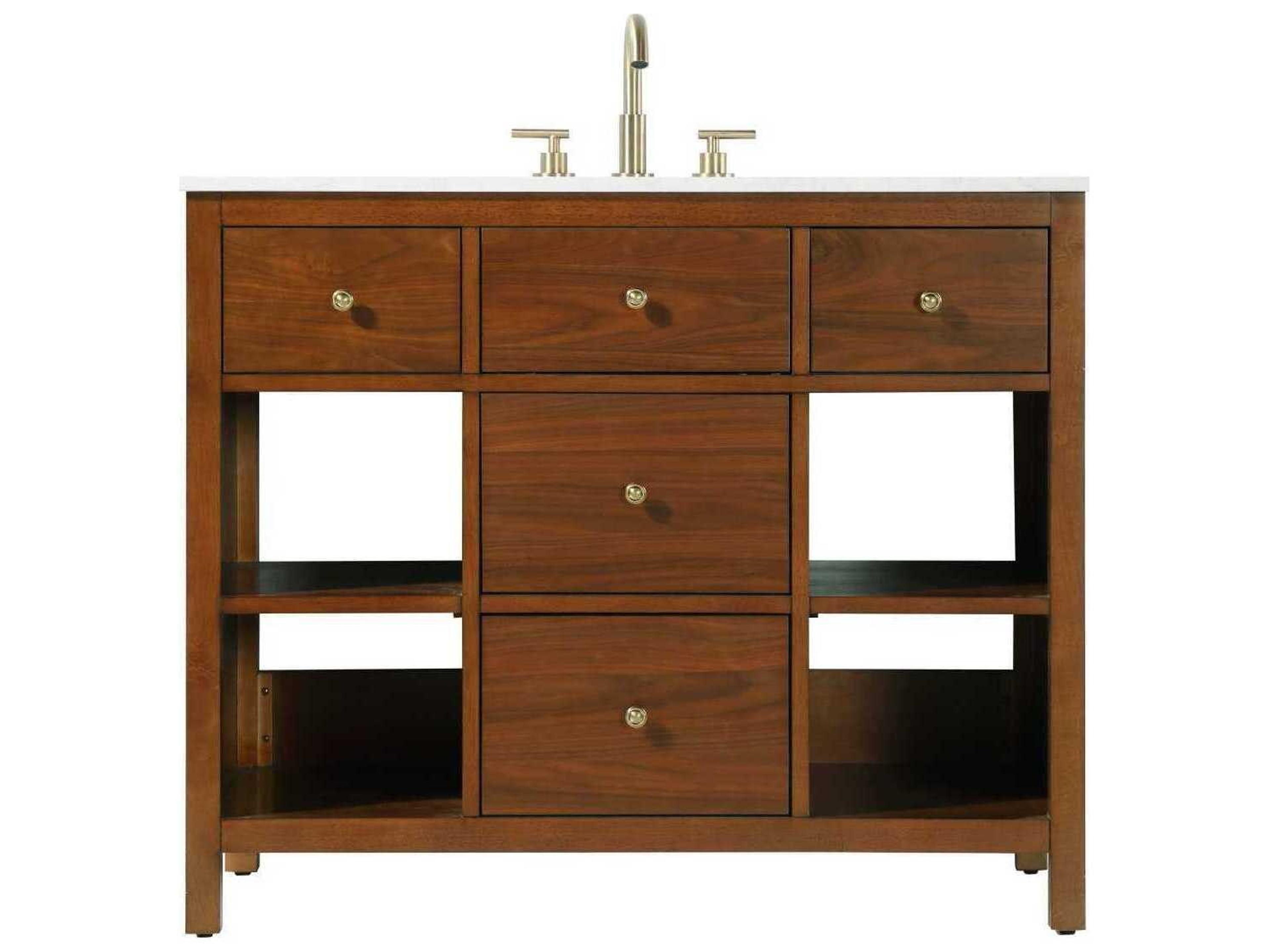 Elegant Lighting Clayton Brandy Walnut 42" Vanity