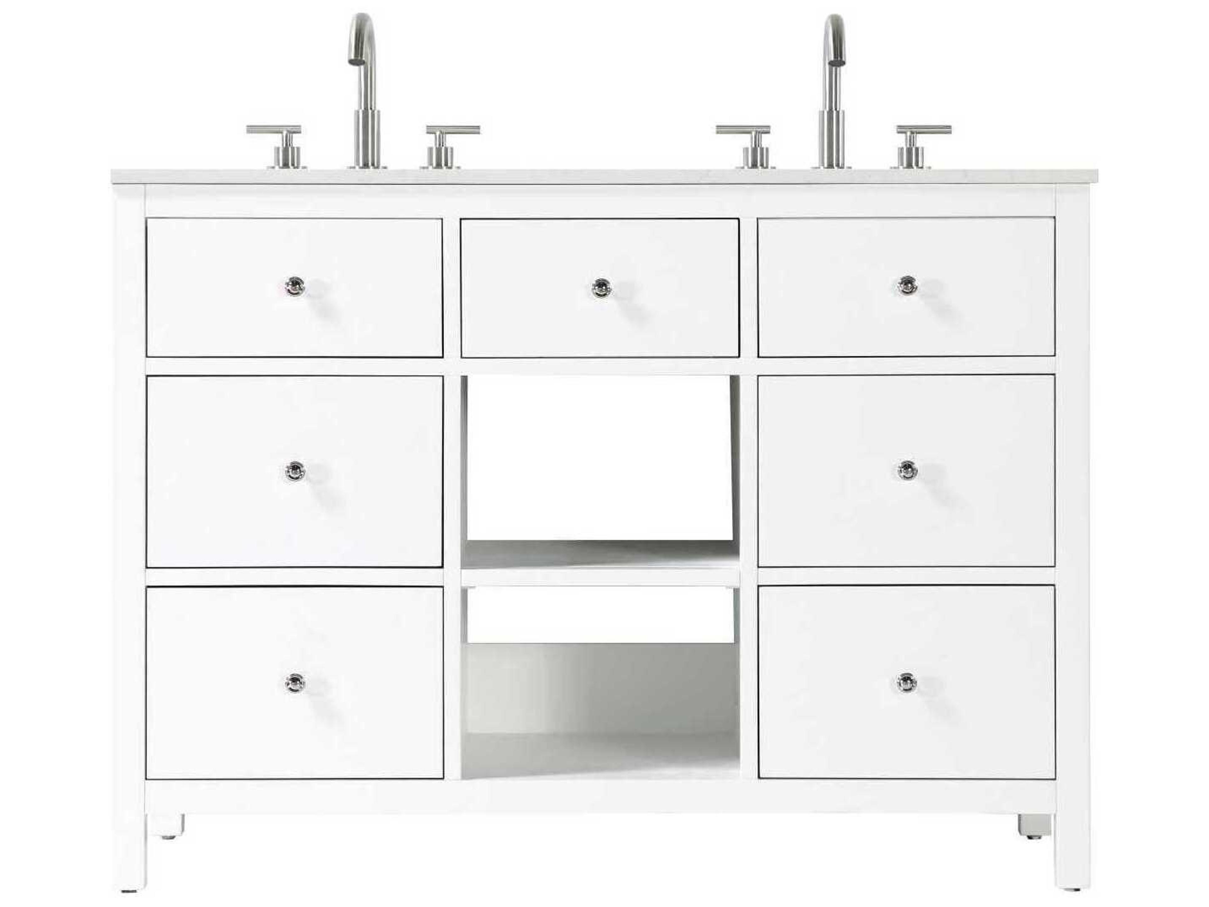 Elegant Lighting Clayton White 48" Vanity