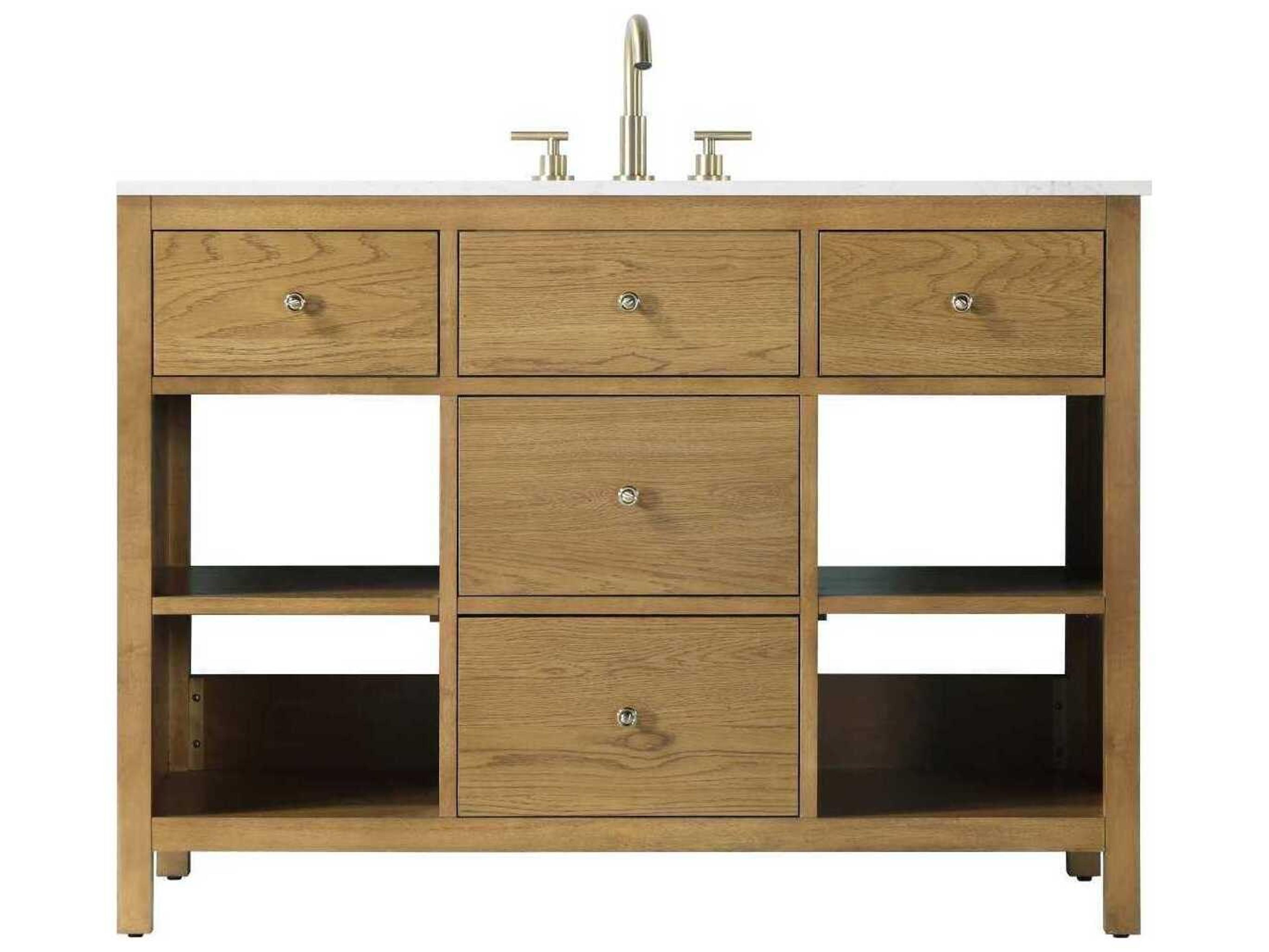 Elegant Lighting Clayton Honey Teak 48" Vanity