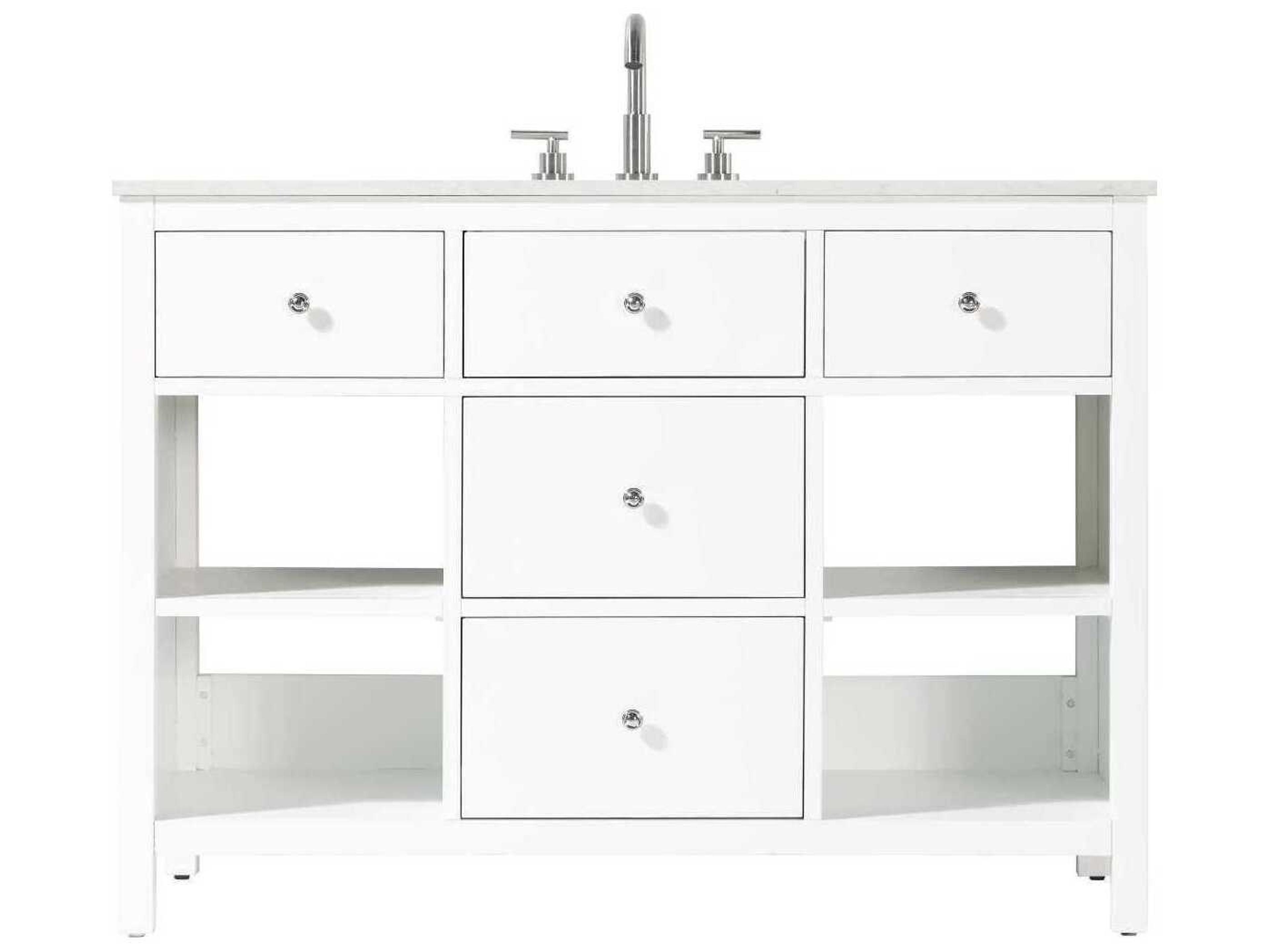 Elegant Lighting Clayton White 48" Vanity