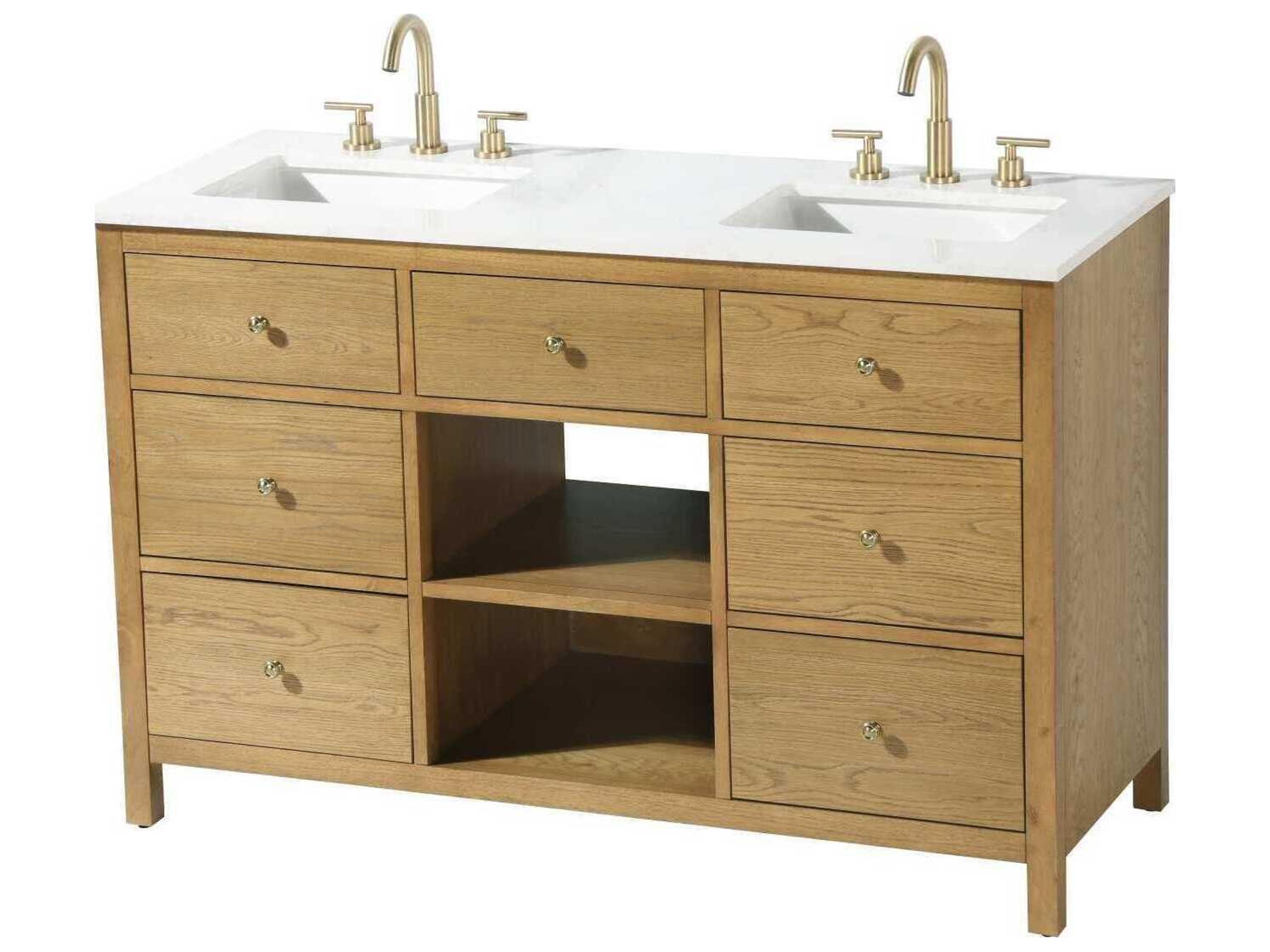 Clayton Honey Teak 54" Vanity