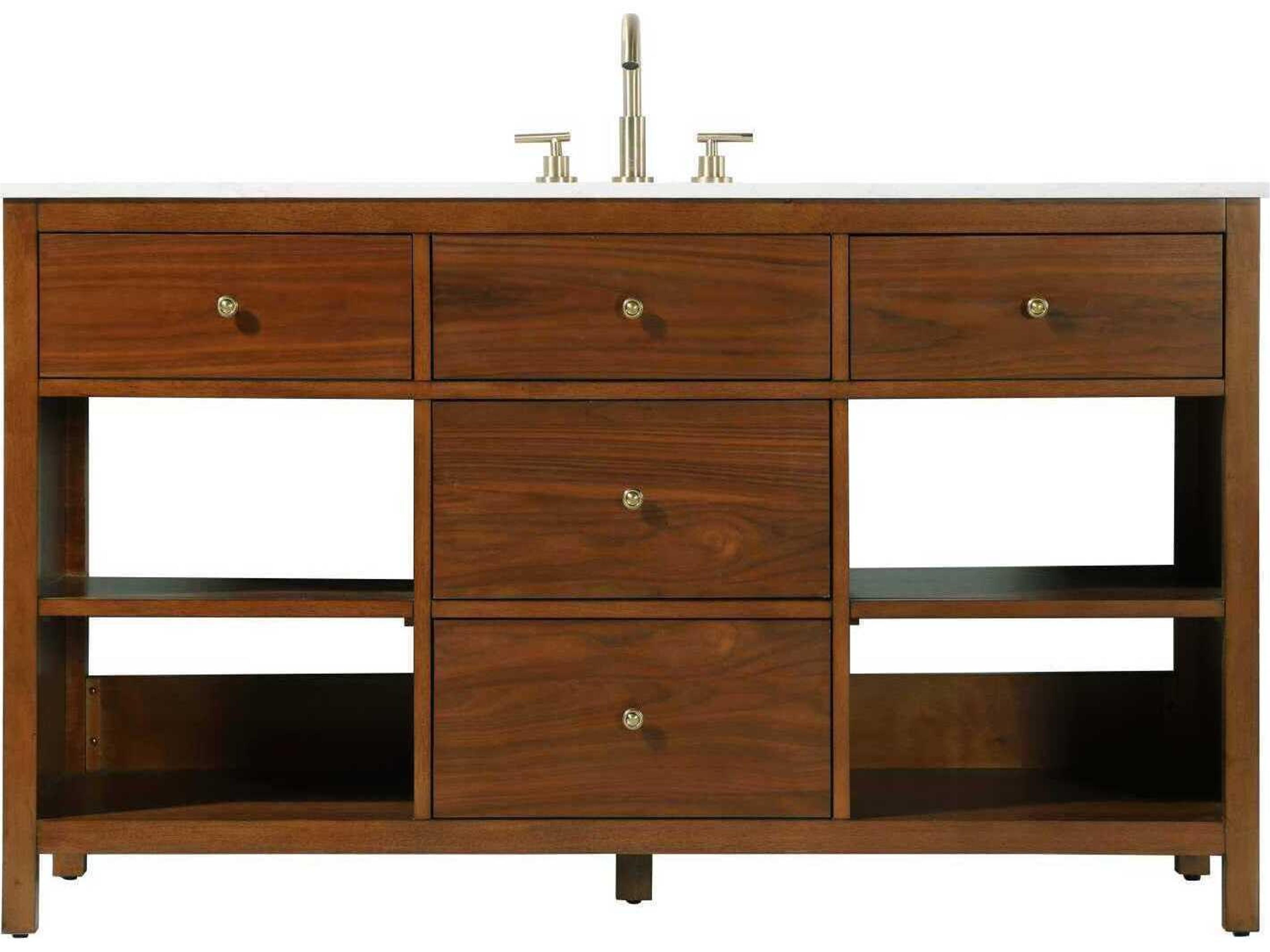 Elegant Lighting Clayton Brandy Walnut 60" Vanity