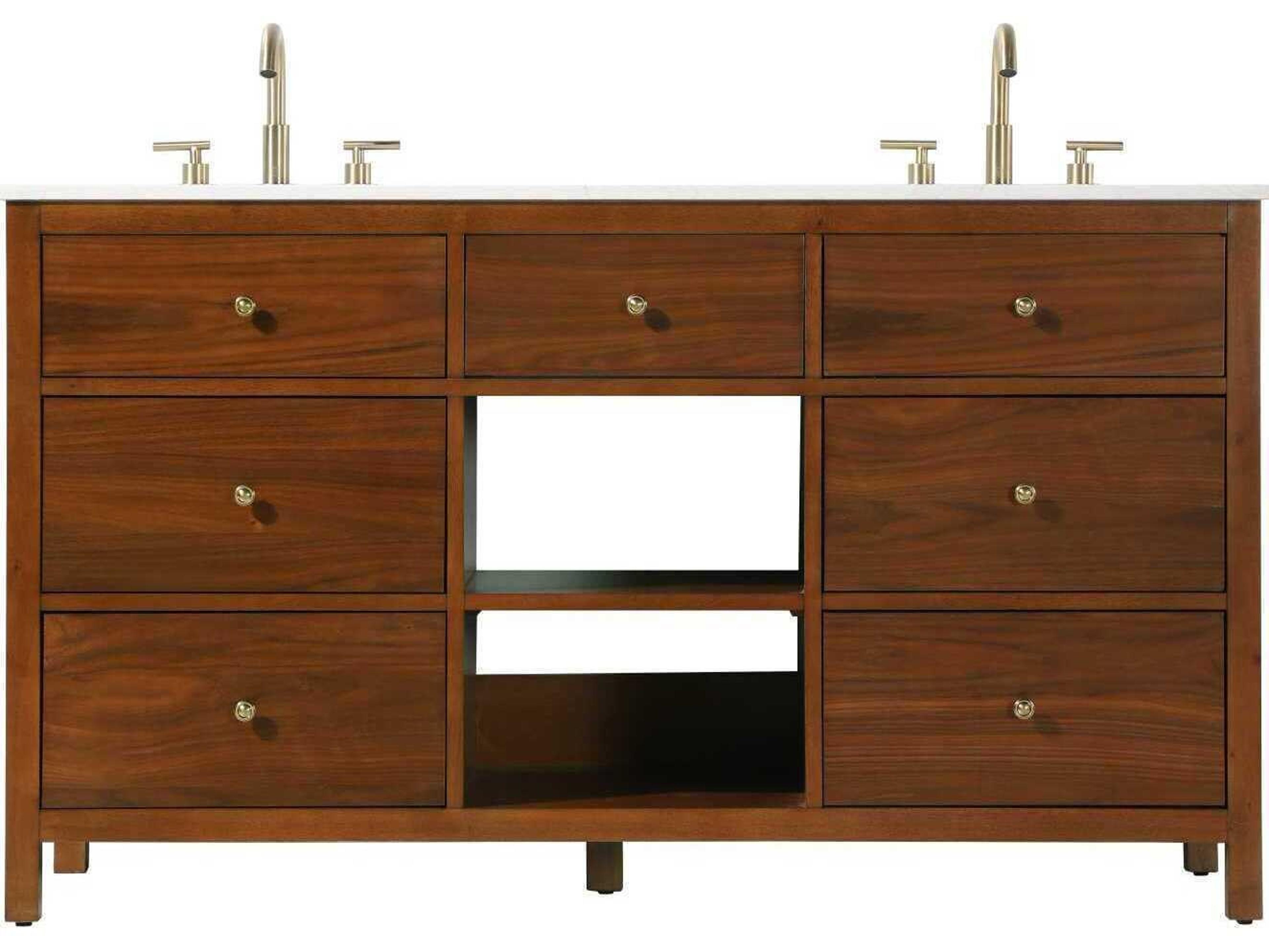 Elegant Lighting Clayton Brandy Walnut 60" Vanity
