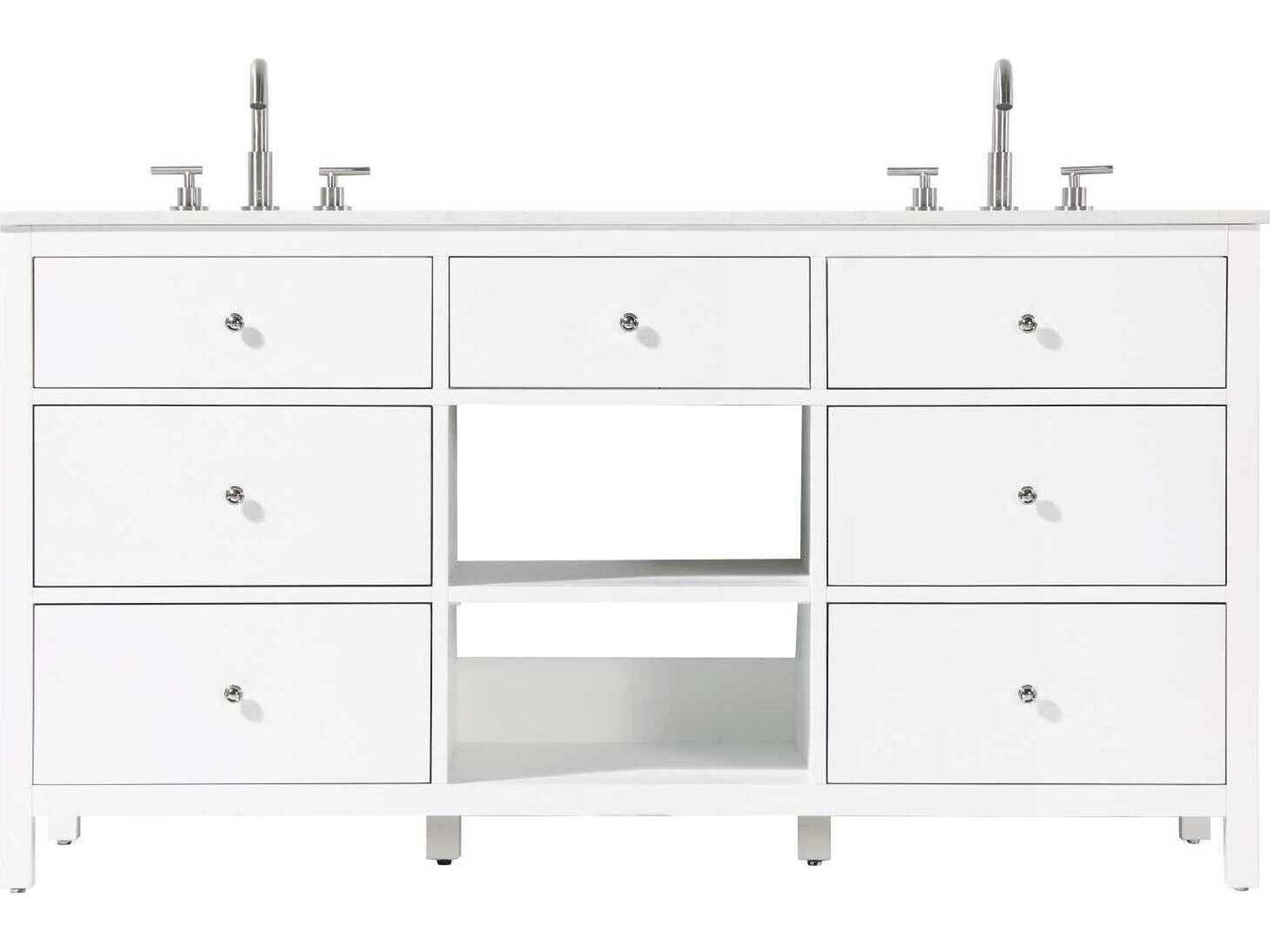 Elegant Lighting Clayton White 60" Vanity