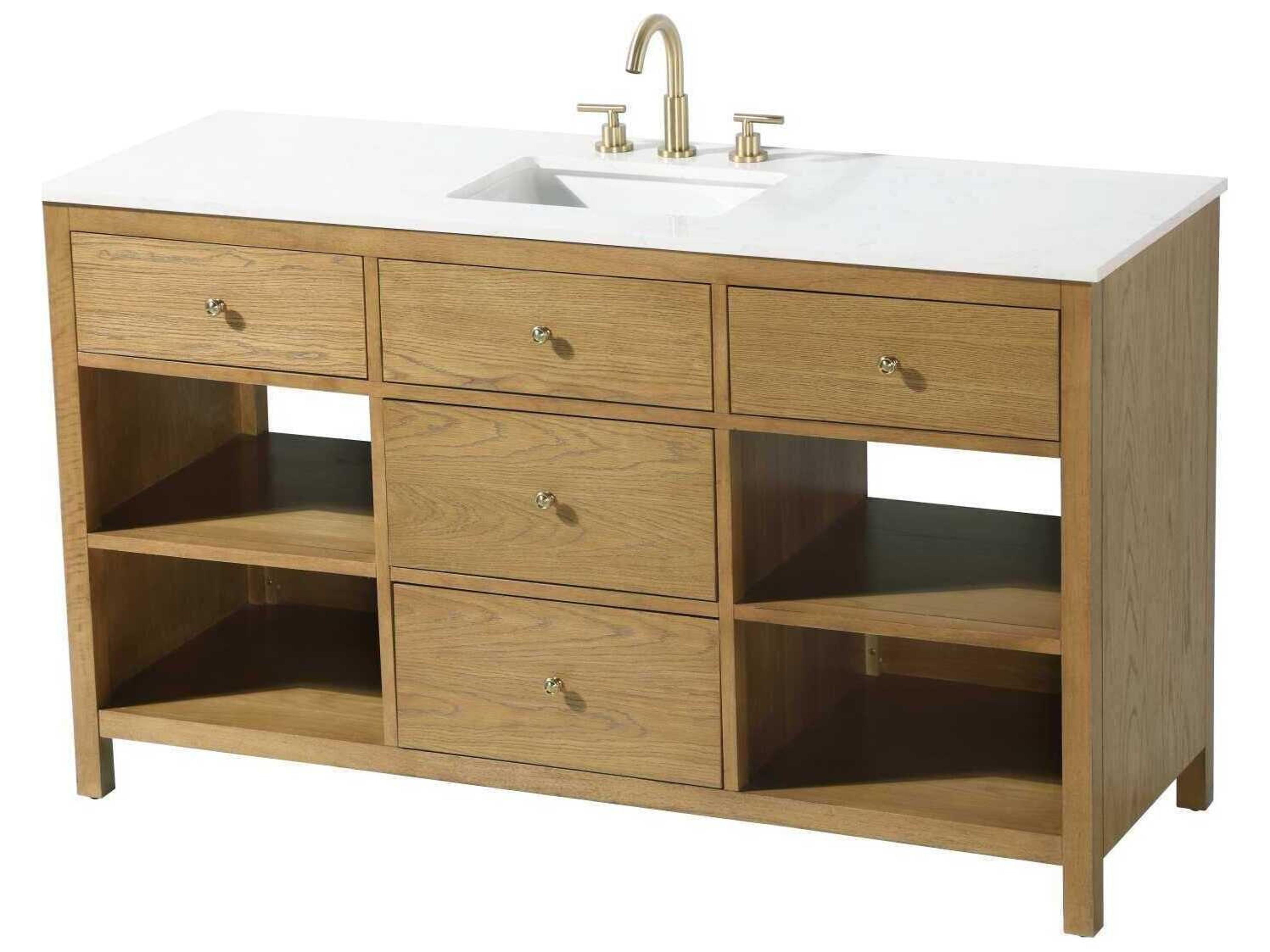 Clayton Honey Teak 60" Vanity