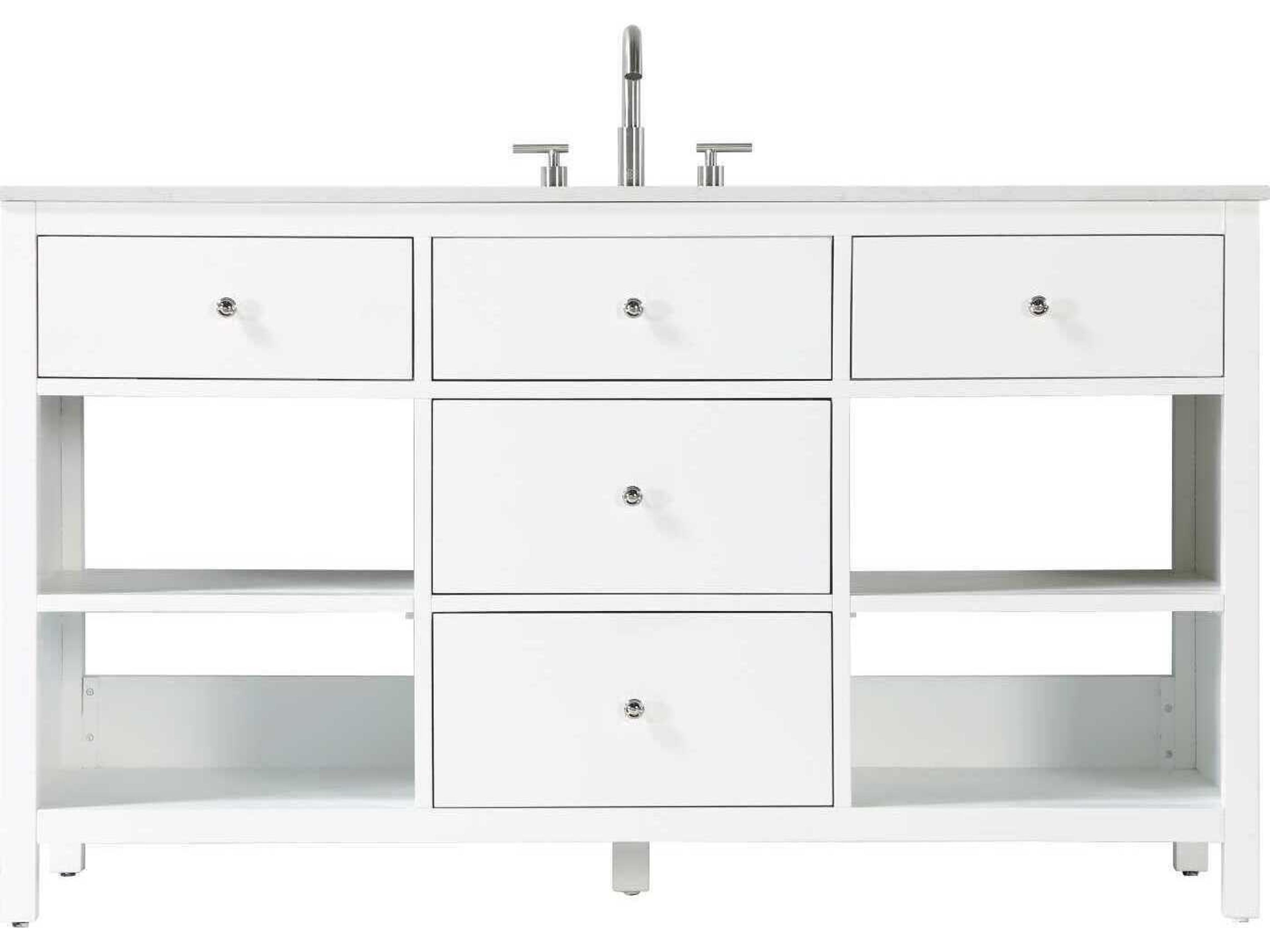 Elegant Lighting Clayton White 60" Vanity