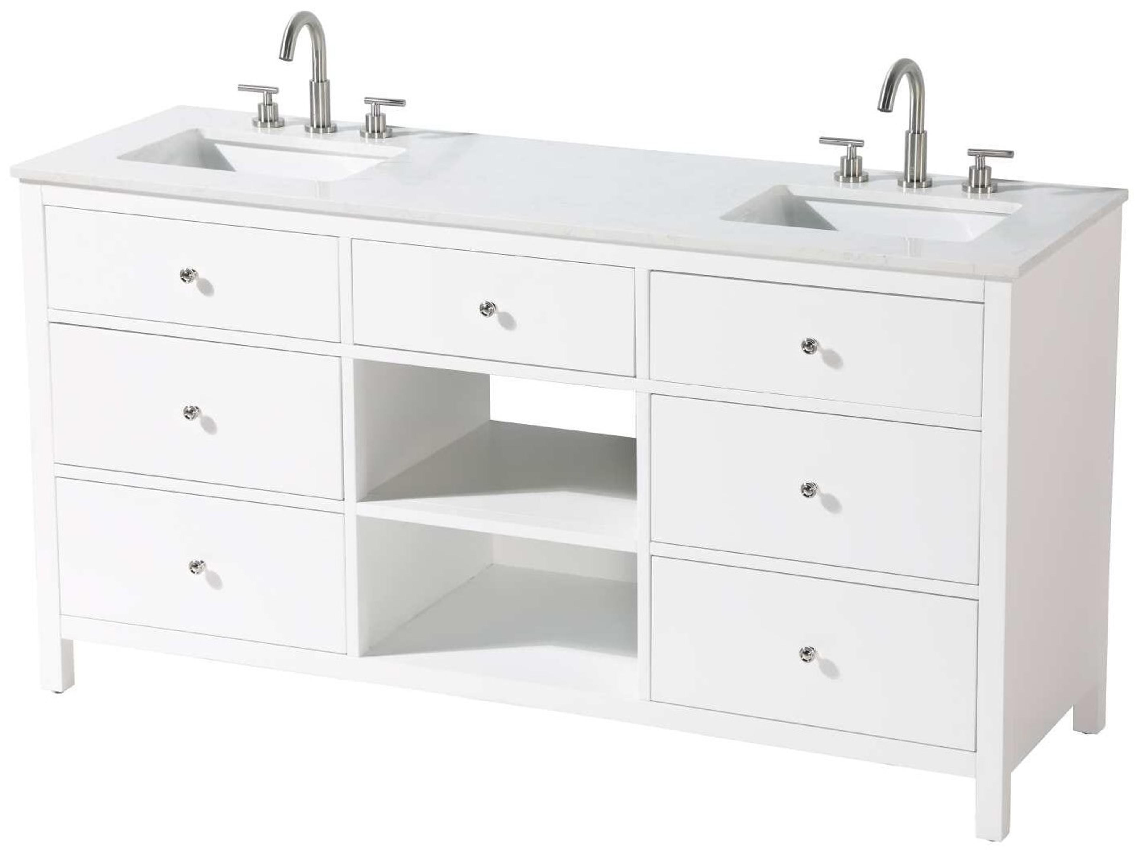 Clayton White 66" Vanity