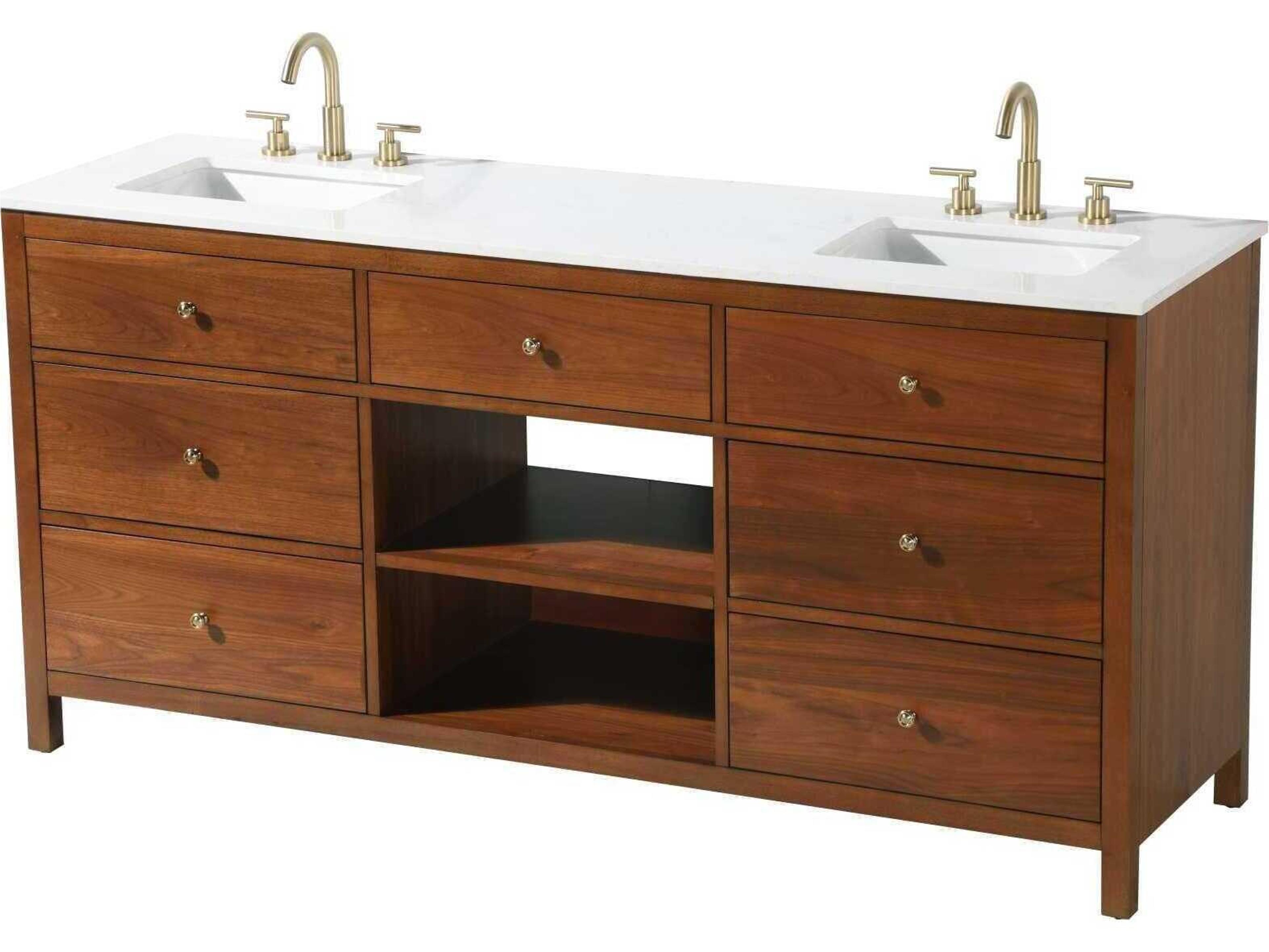 Clayton Brandy Walnut 72" Vanity