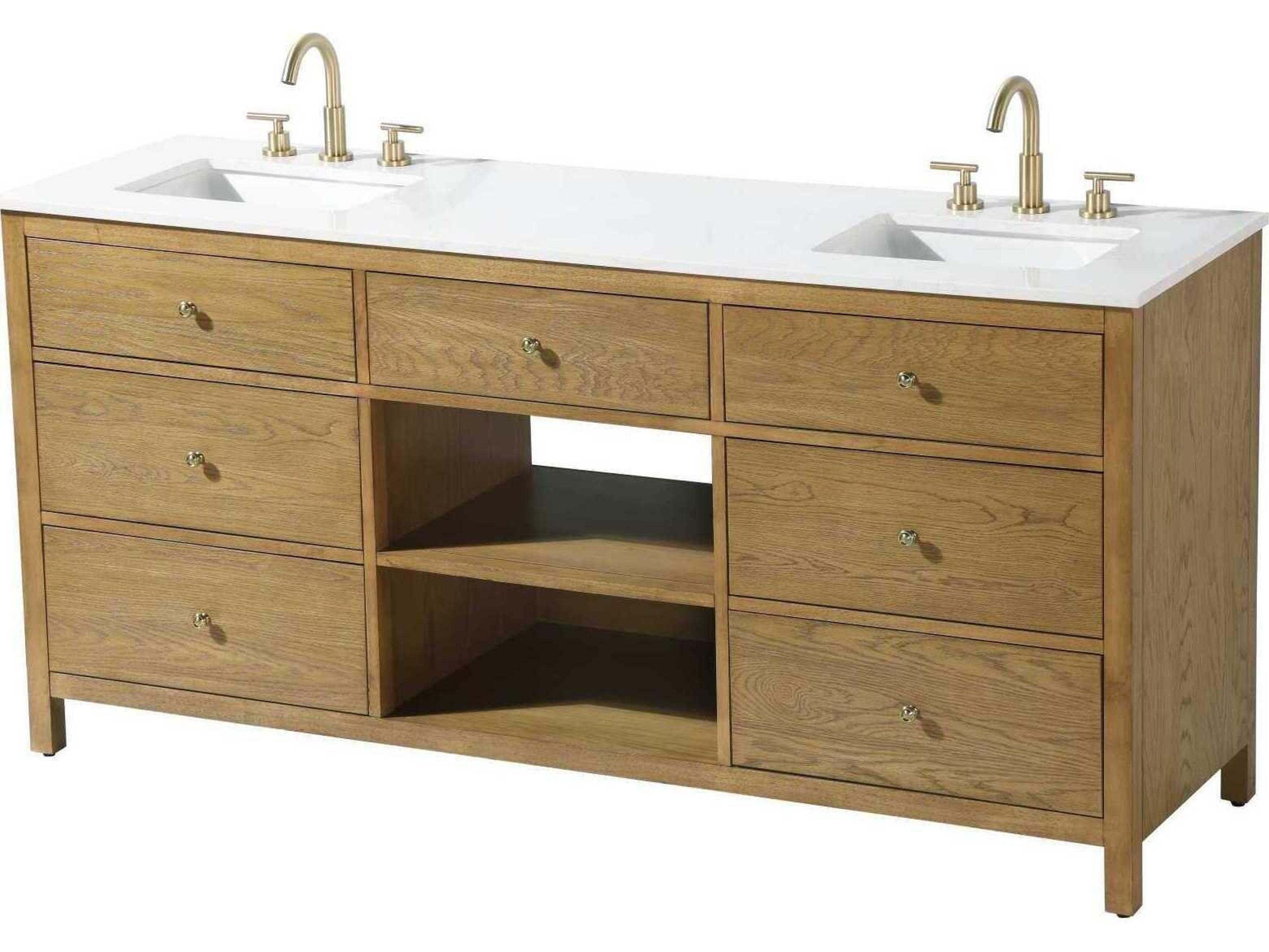 Clayton Honey Teak 72" Vanity