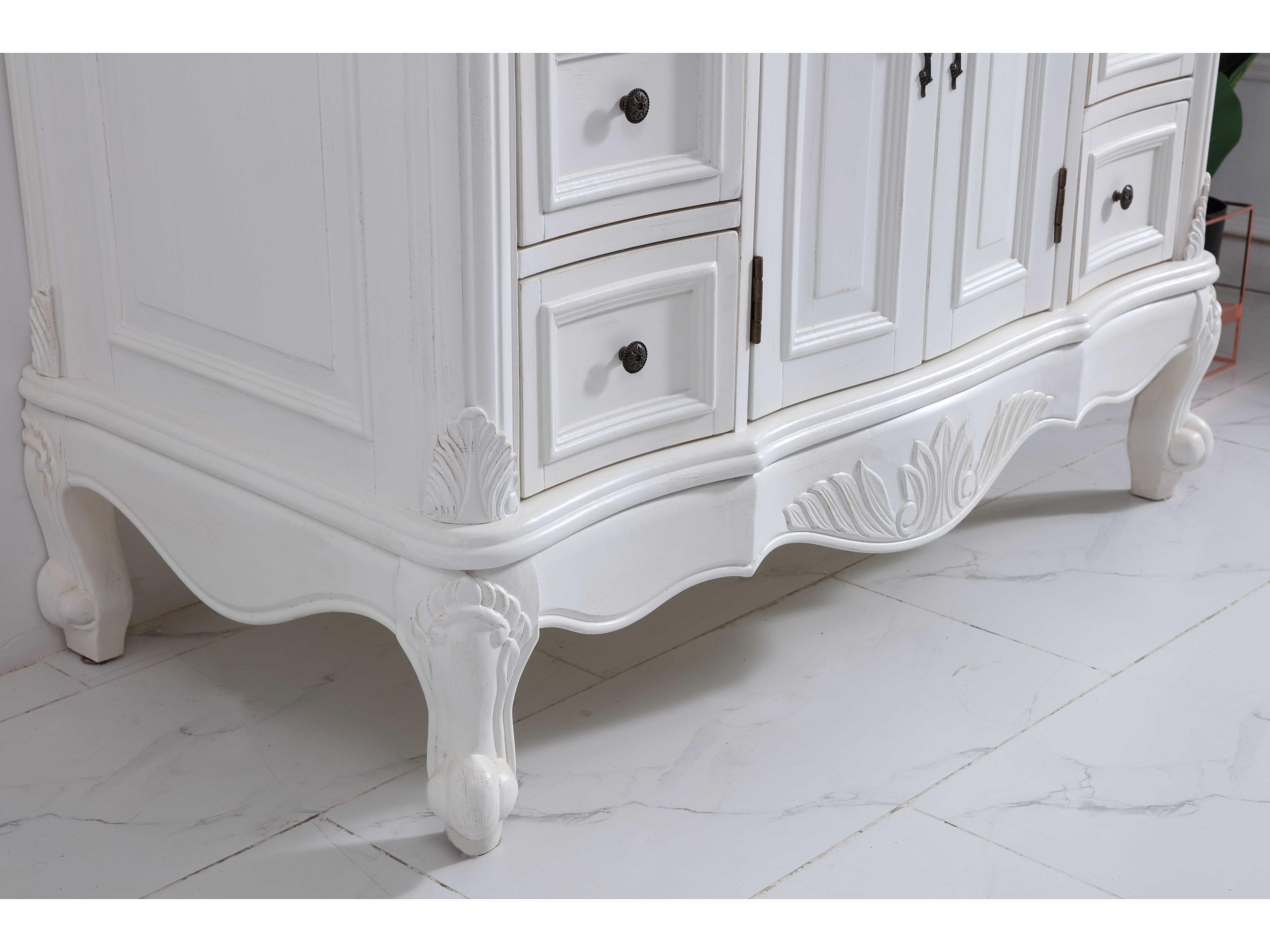 Elegant Lighting Oakland Antique White 42" Vanity