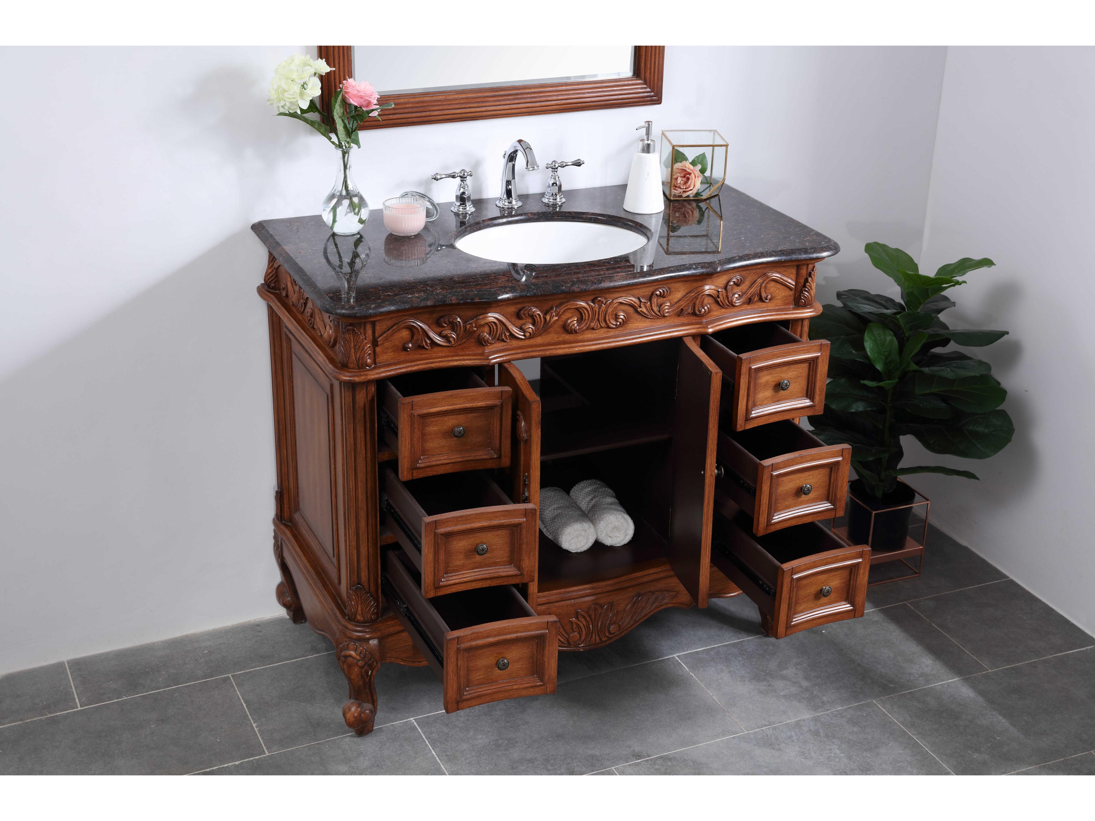 Elegant Lighting Oakland Teak 42" Vanity