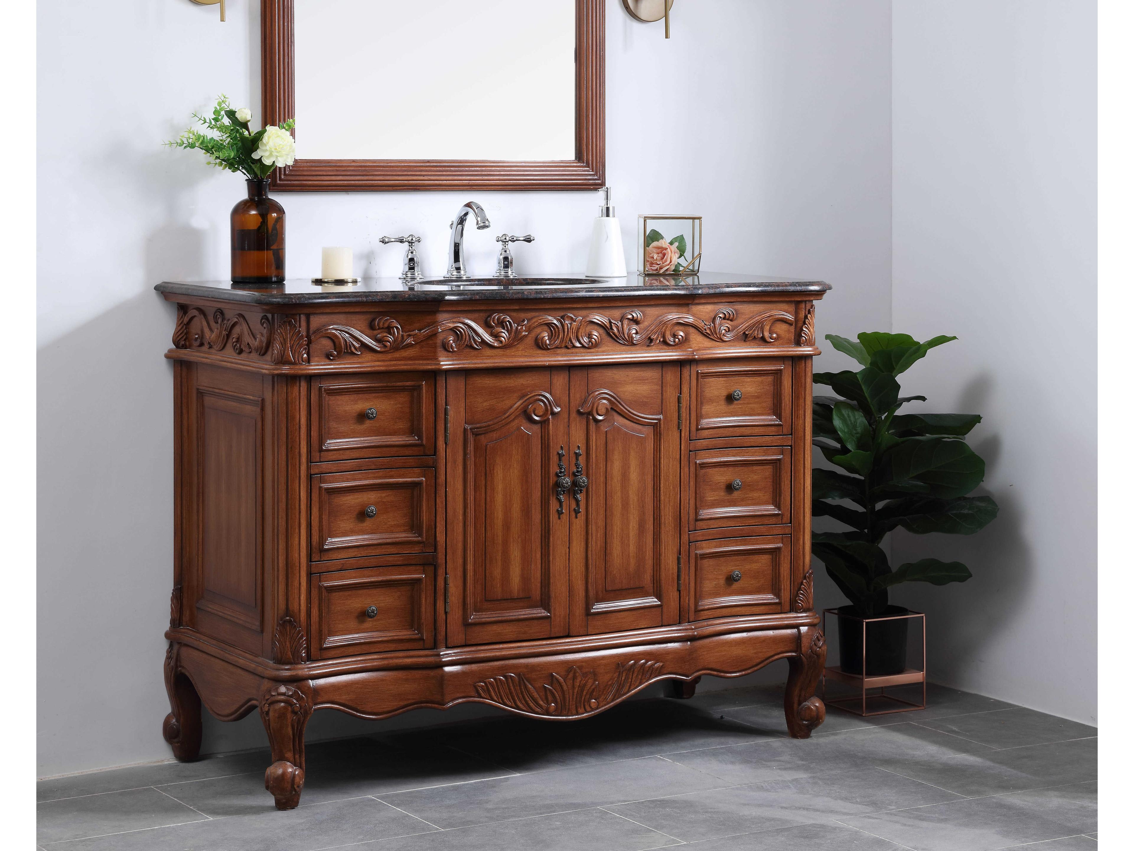 Elegant Lighting Oakland Teak 48" Vanity