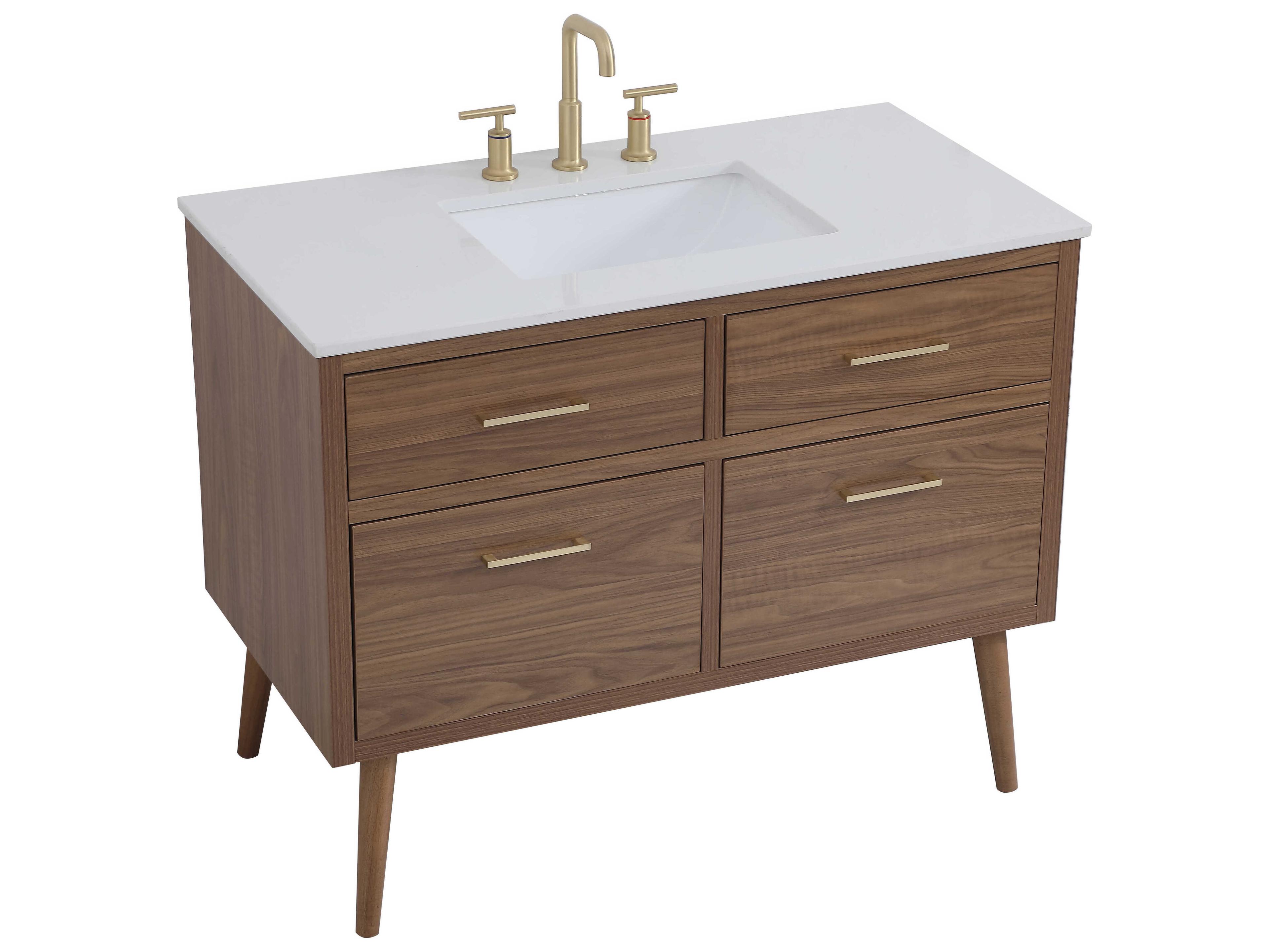 Elegant Lighting Boise Walnut Brown 42" Vanity