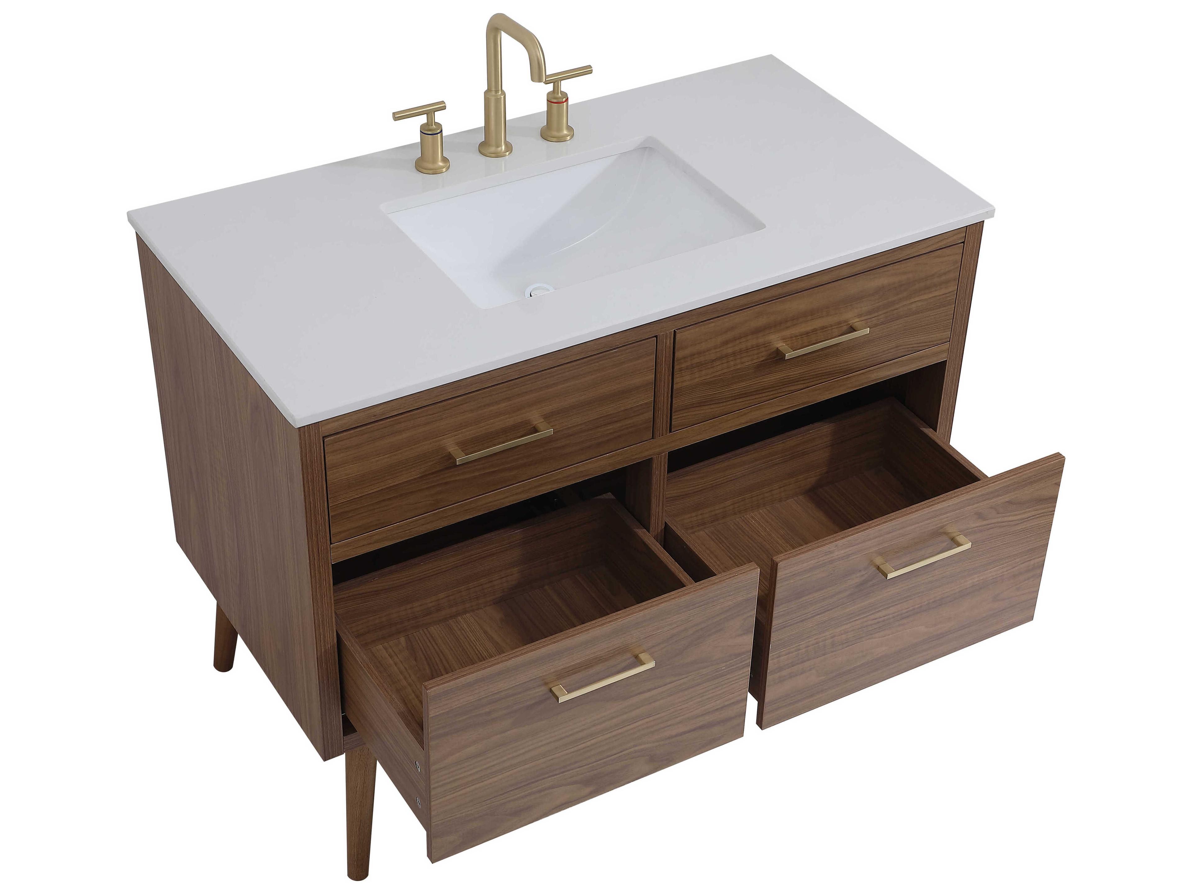 Elegant Lighting Boise Walnut Brown 42" Vanity