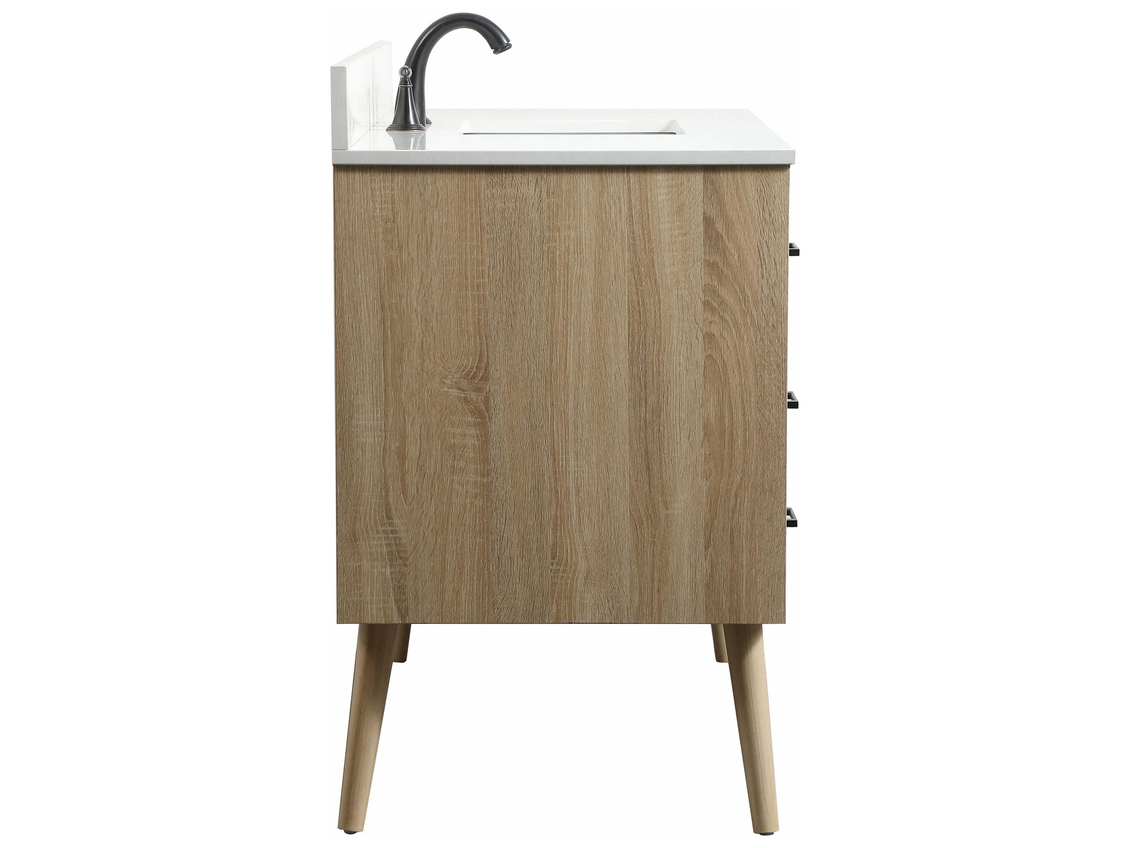 Elegant Lighting Boise Mango Wood 48" Vanity with Backsplash