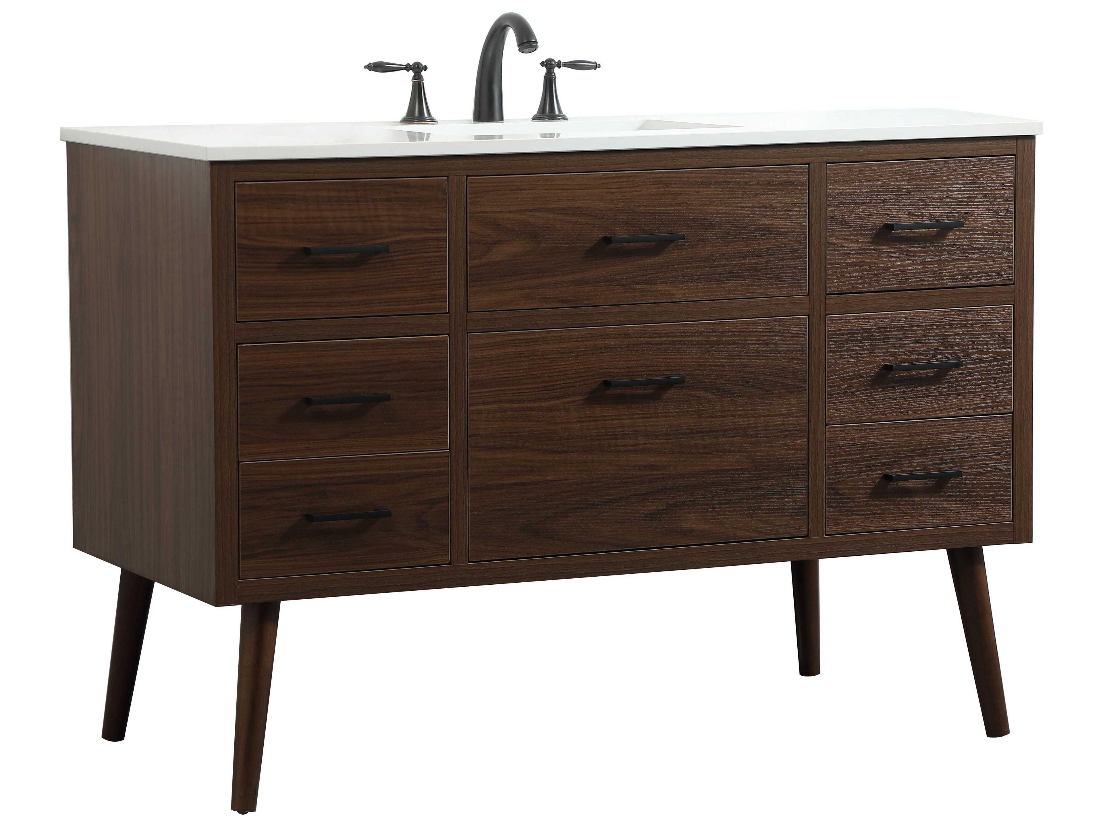 Elegant Lighting Boise Walnut 48" Vanity