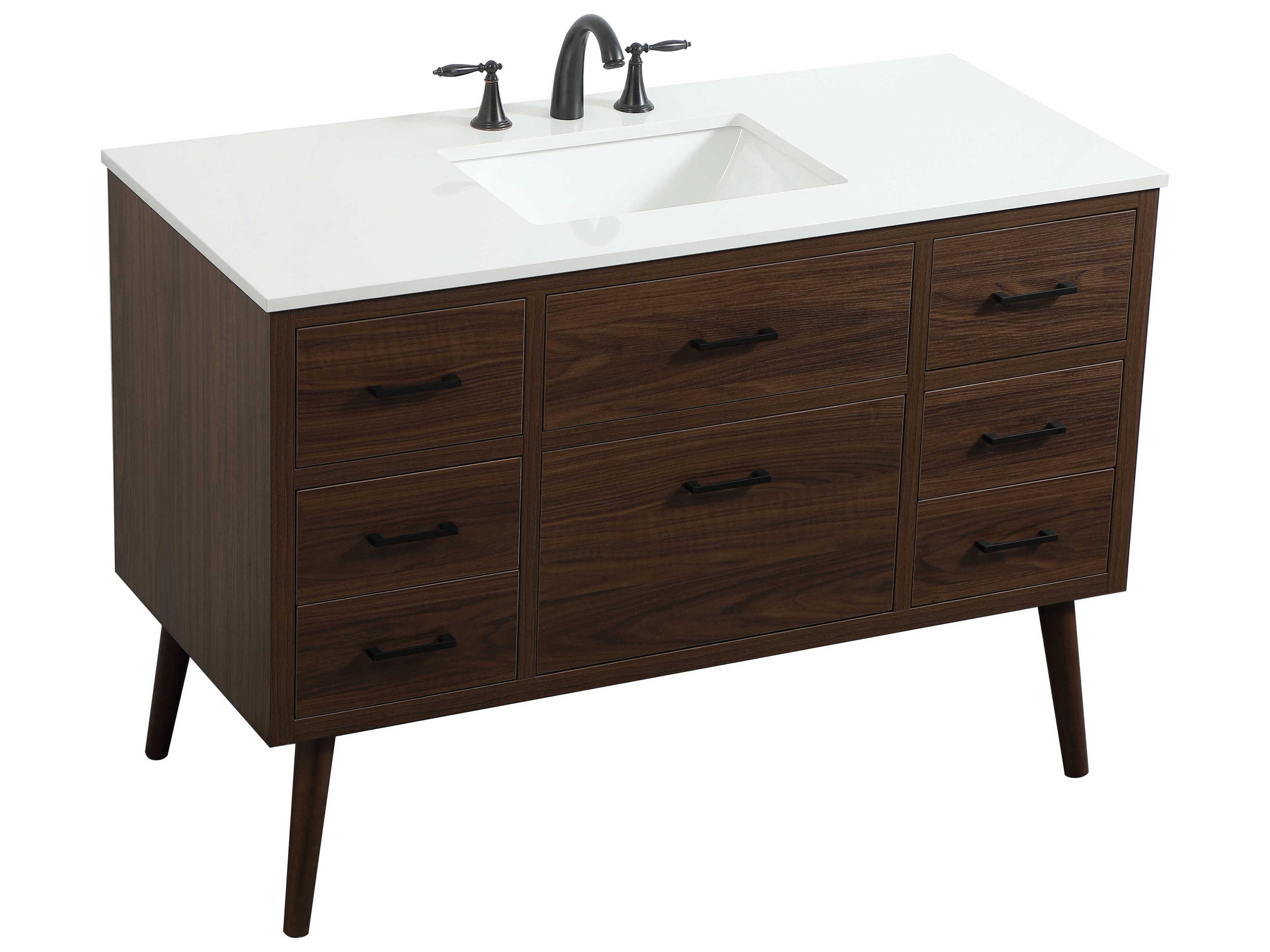 Elegant Lighting Boise Walnut 48" Vanity