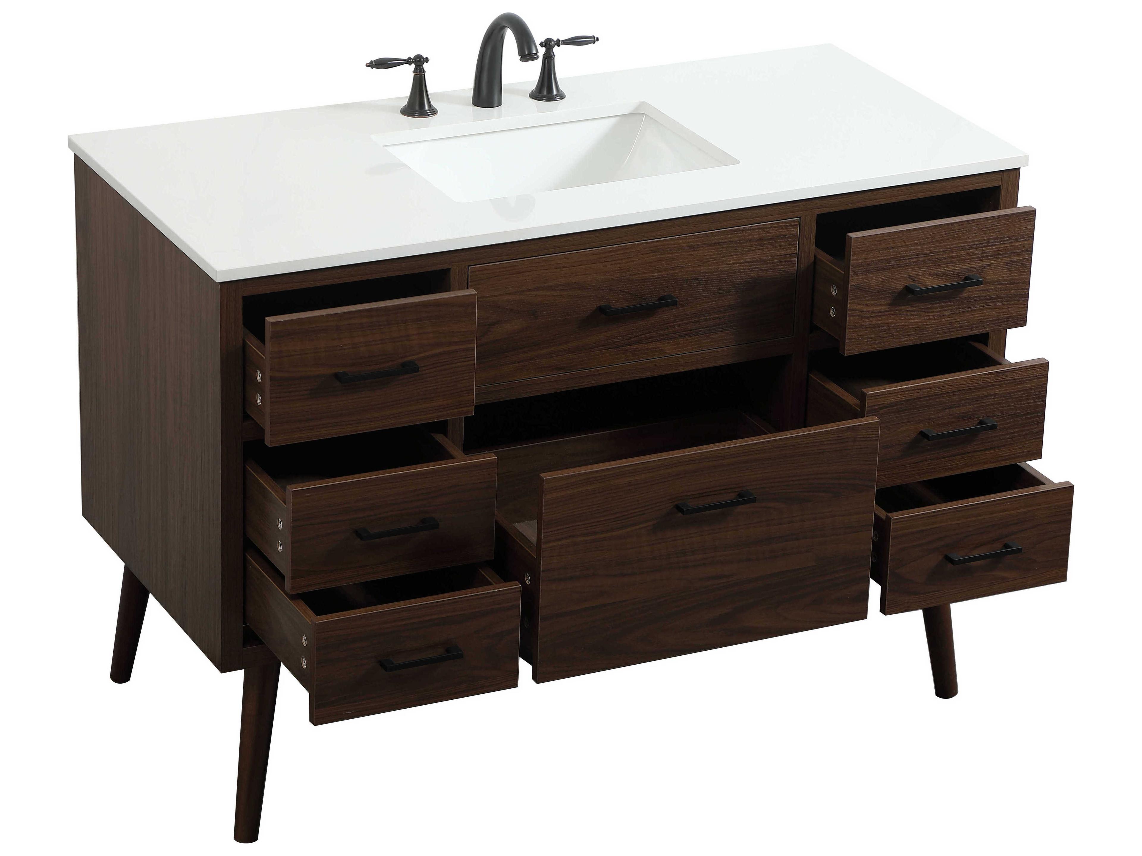 Elegant Lighting Boise Walnut 48" Vanity