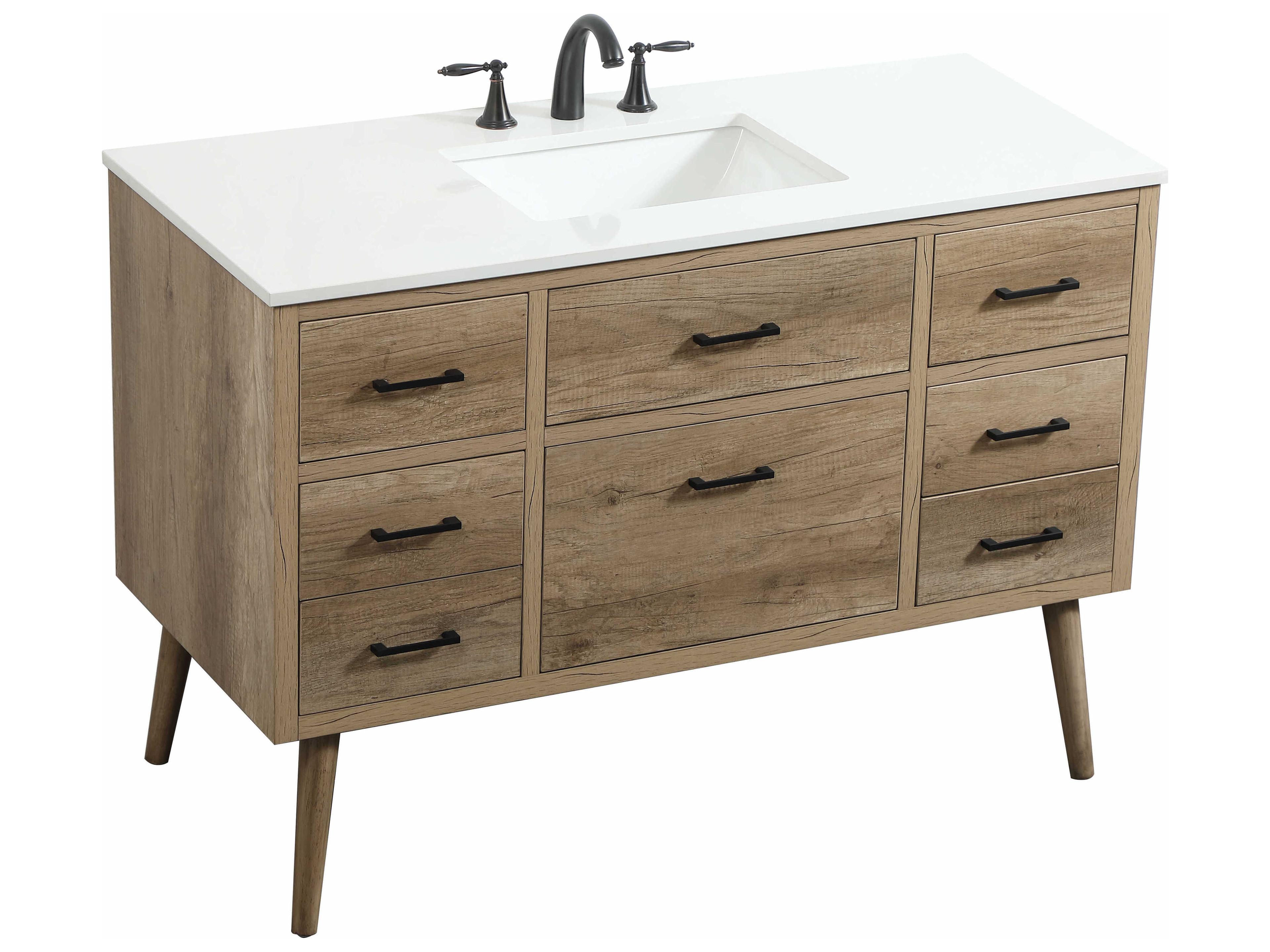 Elegant Lighting Boise Natural Oak 48" Vanity