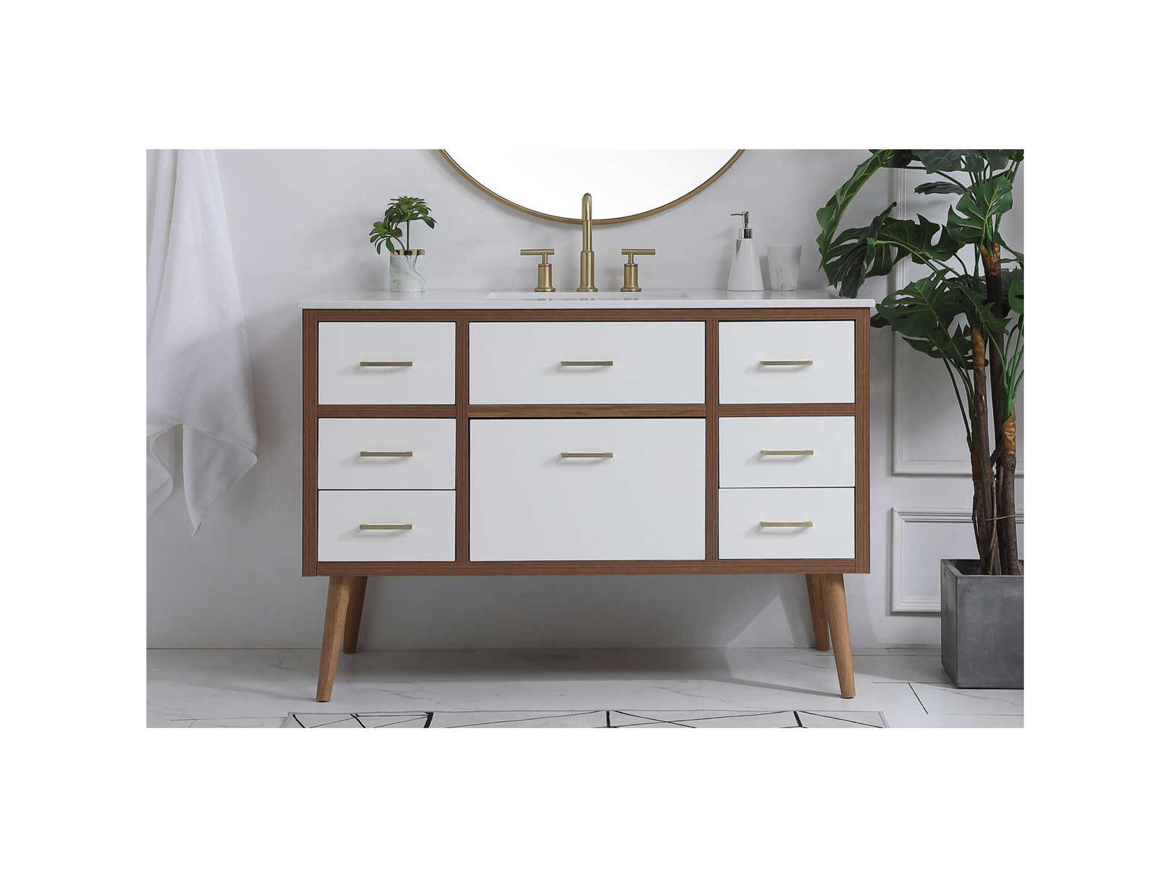 Elegant Lighting Boise White 48" Vanity