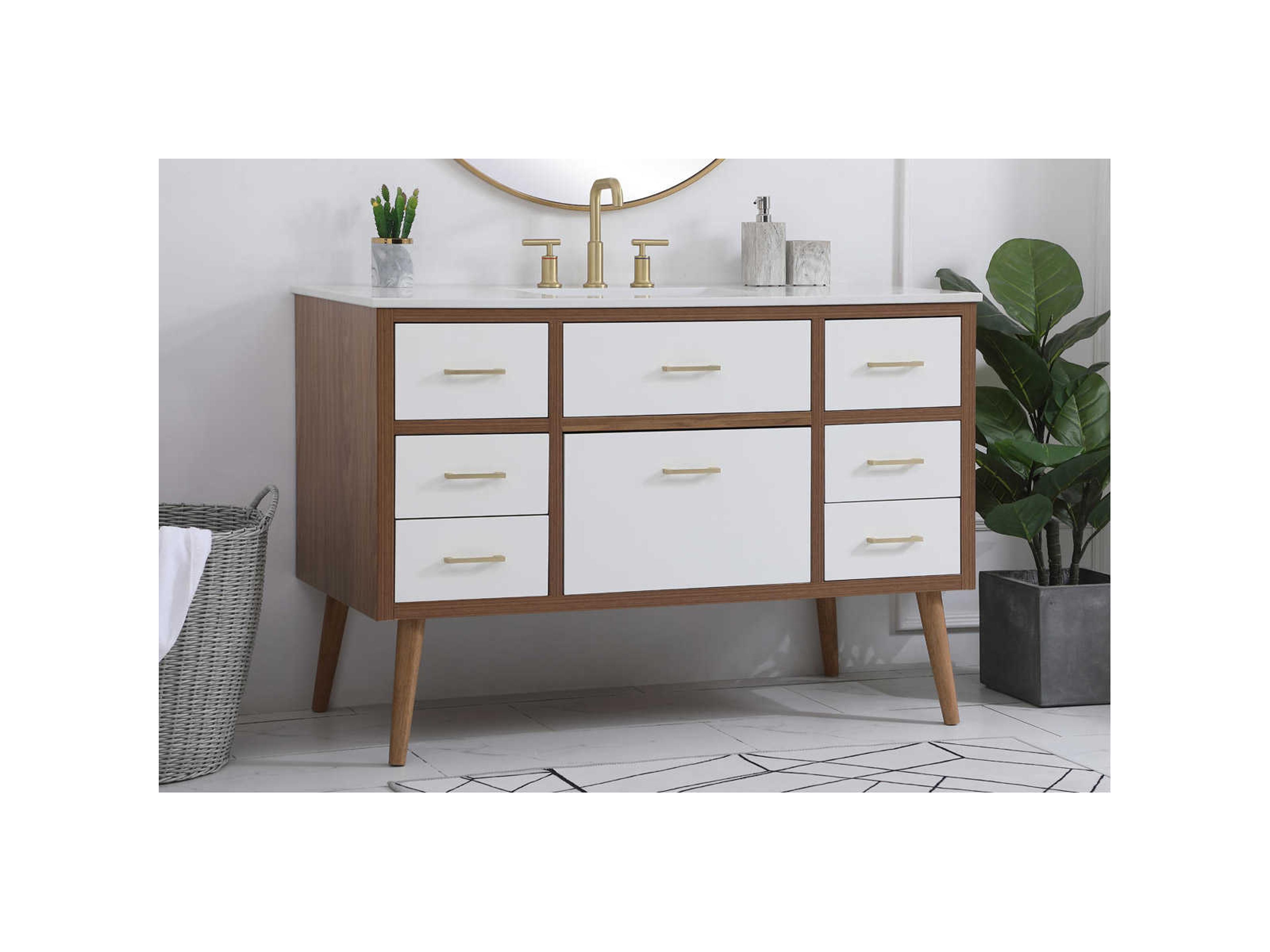 Elegant Lighting Boise White 48" Vanity