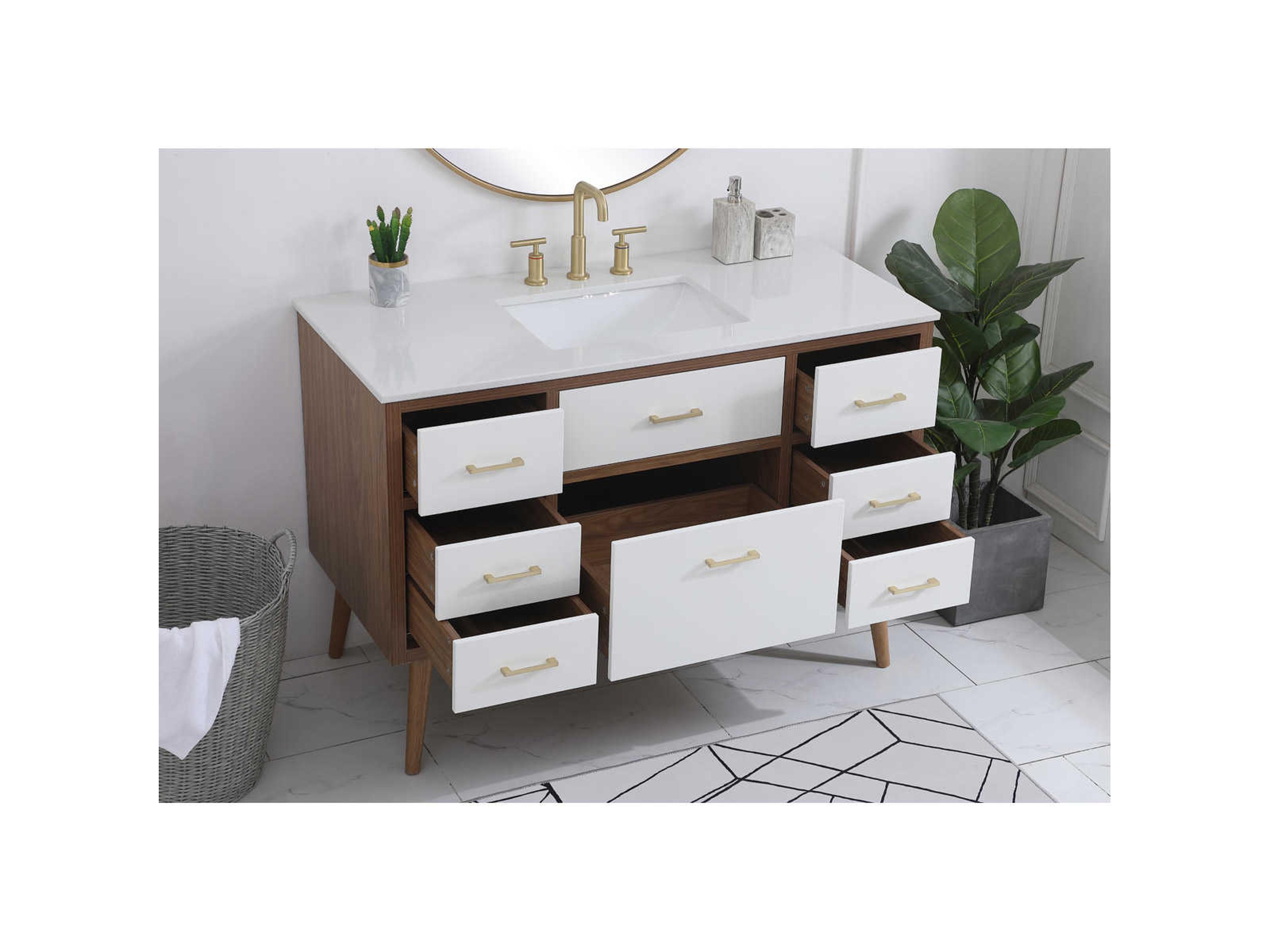 Elegant Lighting Boise White 48" Vanity