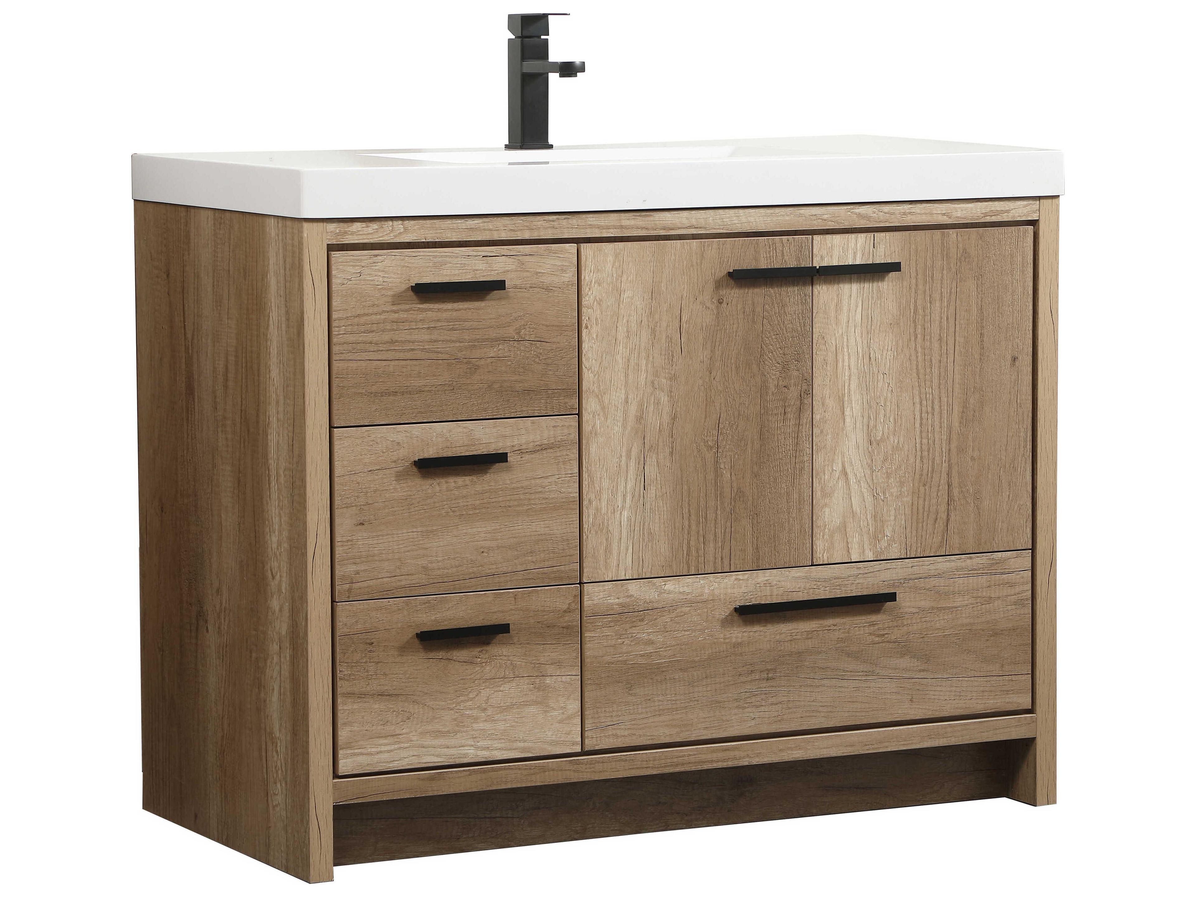 Elegant Lighting Wyatt Natural Oak 42" Vanity