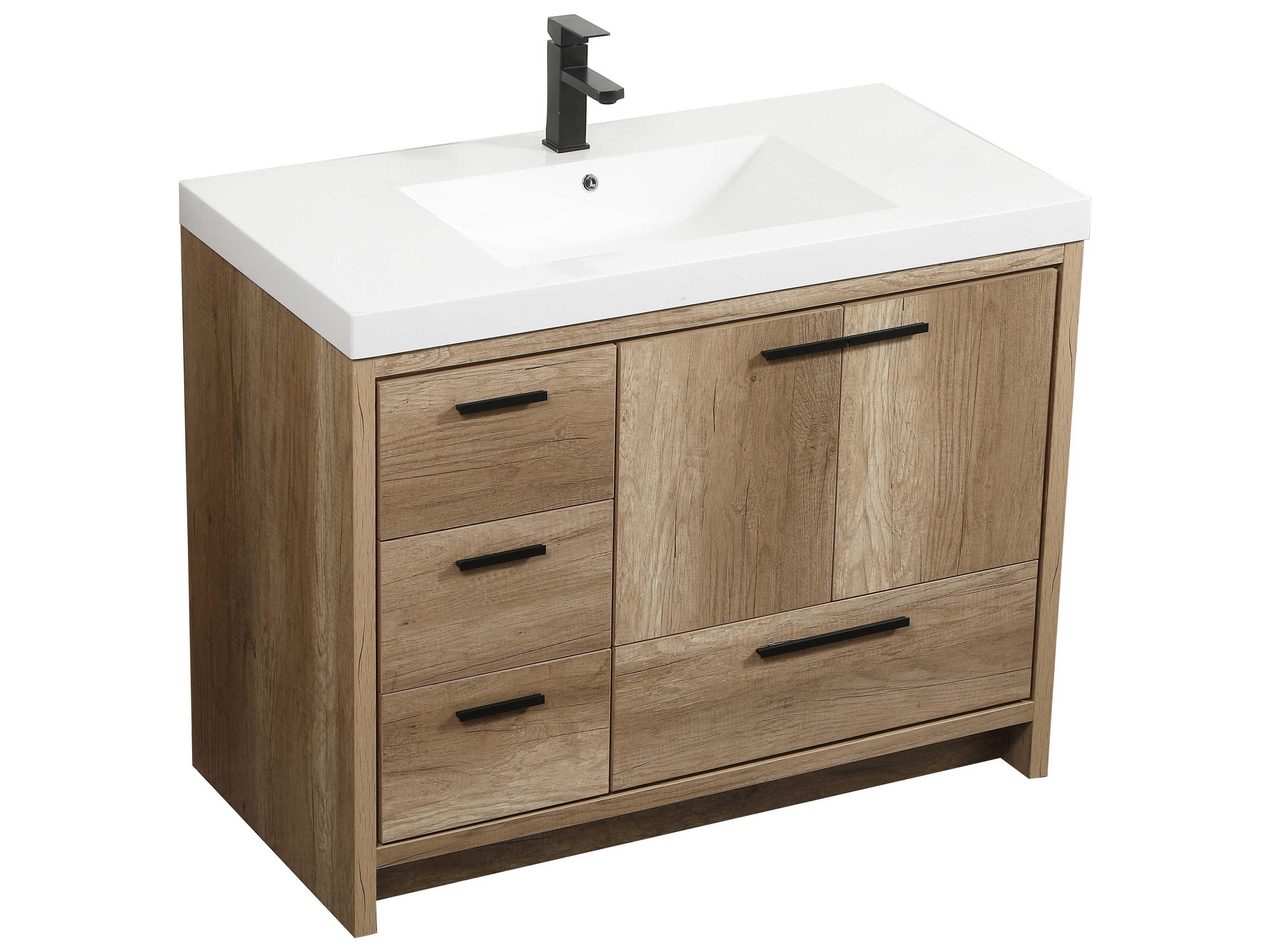 Elegant Lighting Wyatt Natural Oak 42" Vanity