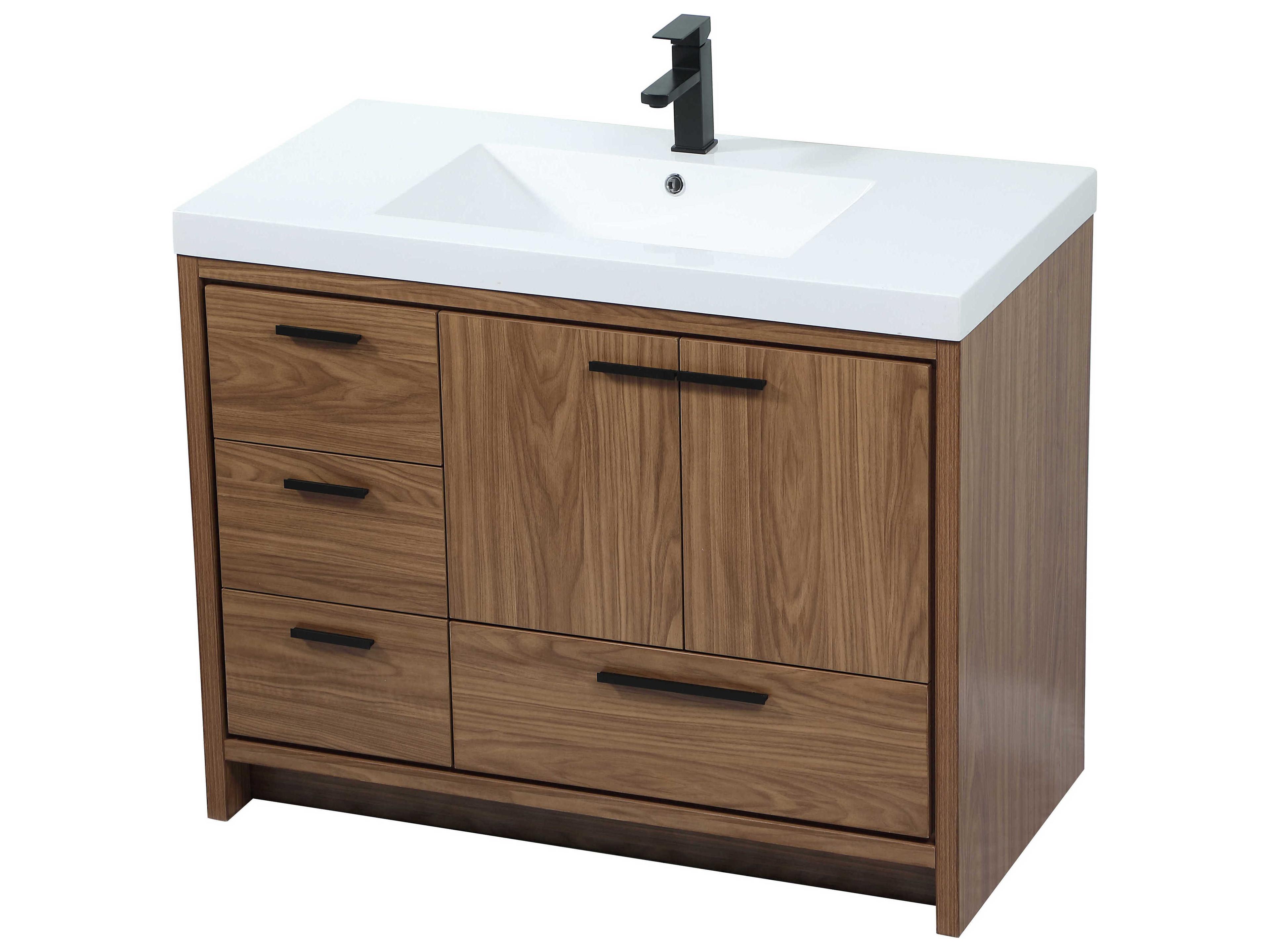Elegant Lighting Wyatt Walnut Brown 42" Vanity