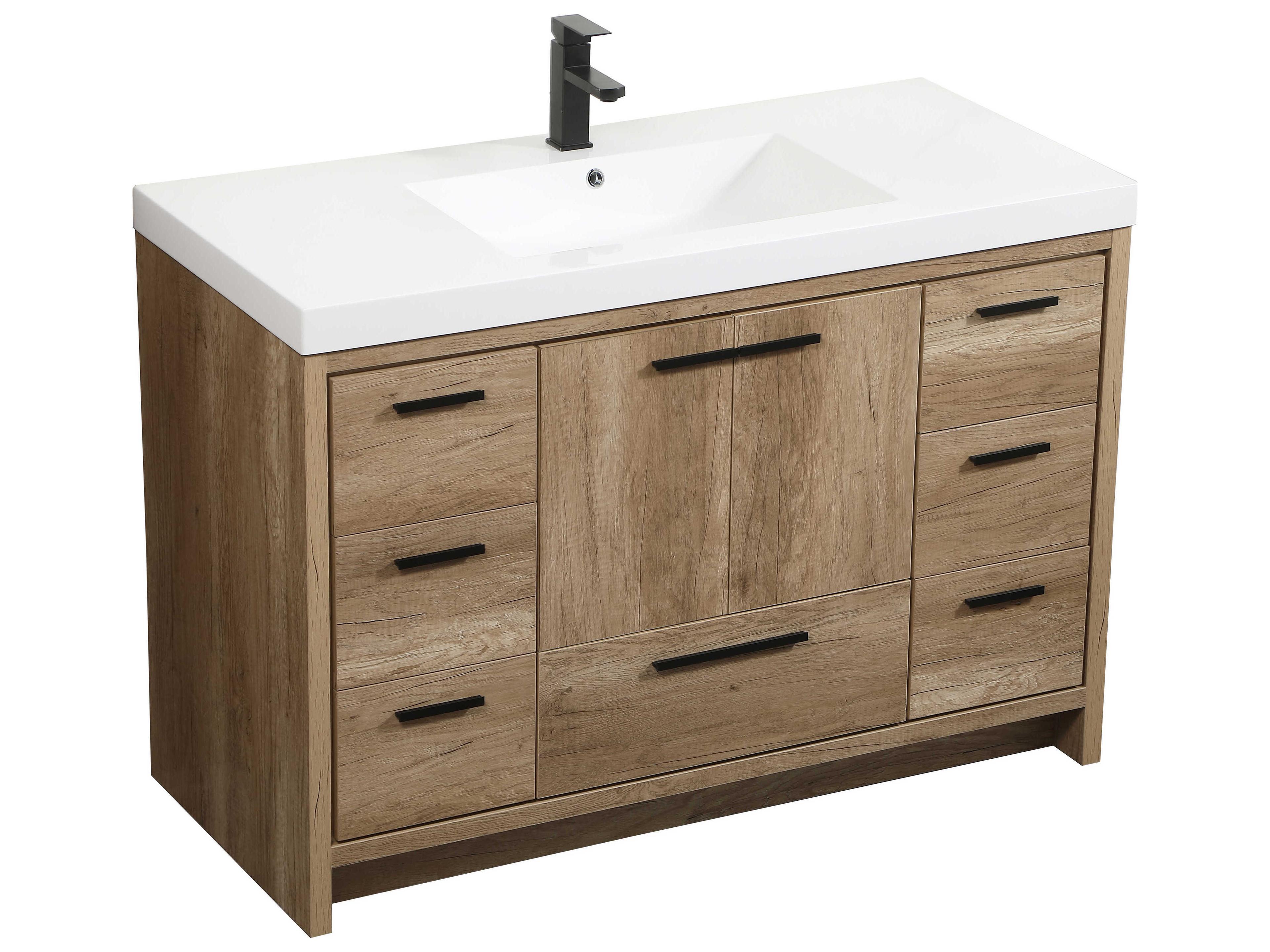 Elegant Lighting Wyatt Natural Oak 48" Vanity