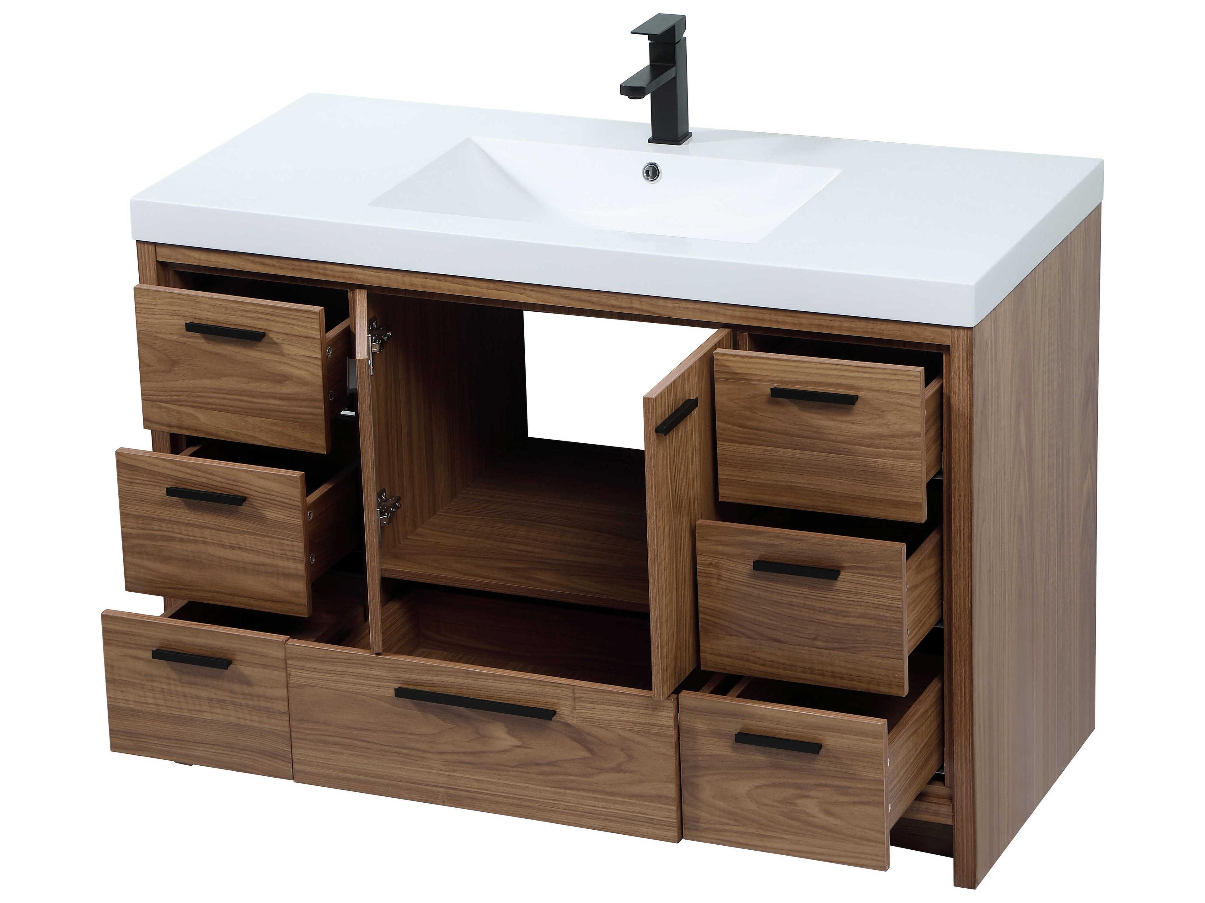 Elegant Lighting Wyatt Walnut Brown 48" Vanity