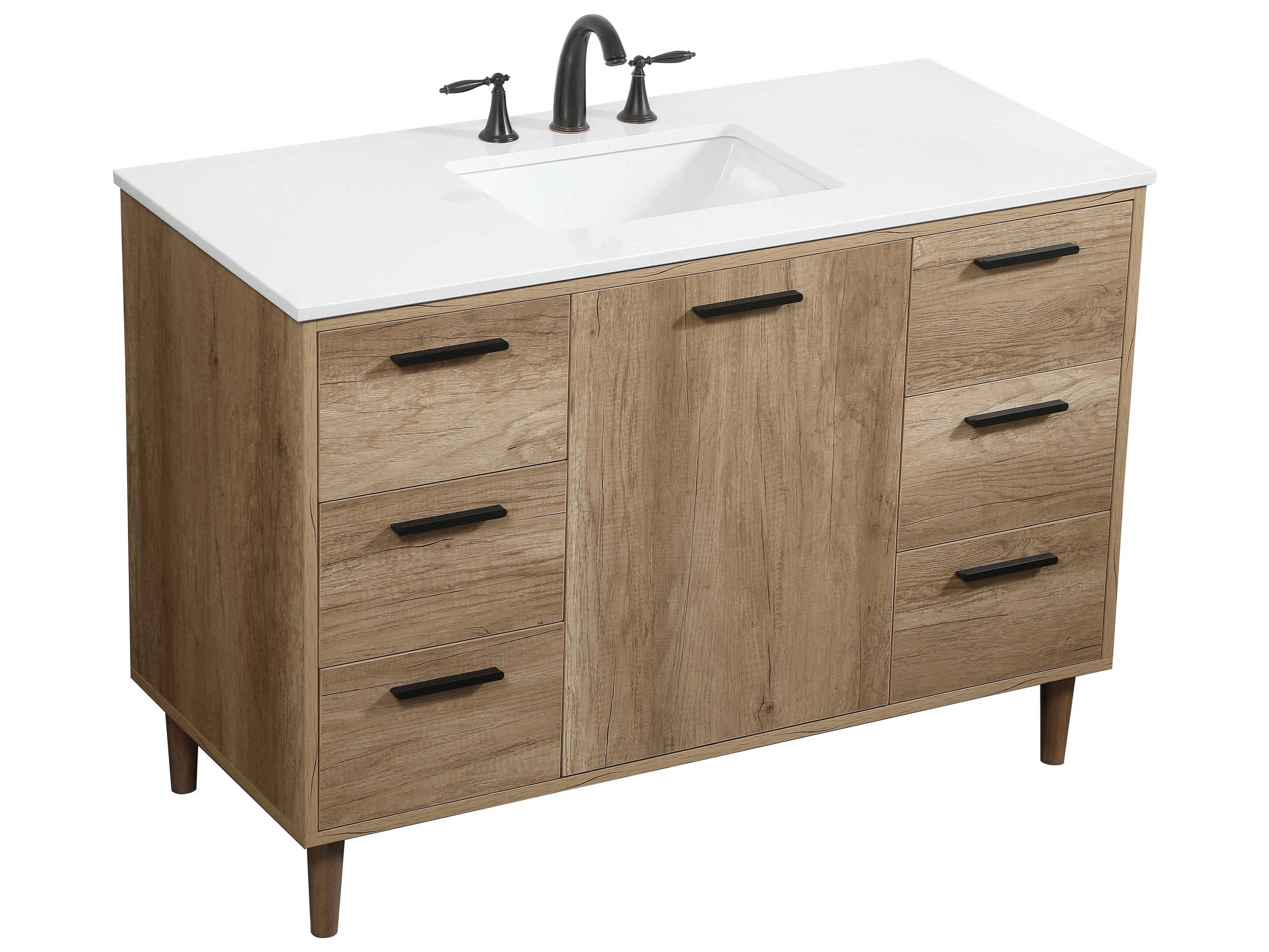 Elegant Lighting Baldwin Natural Oak 48" Vanity
