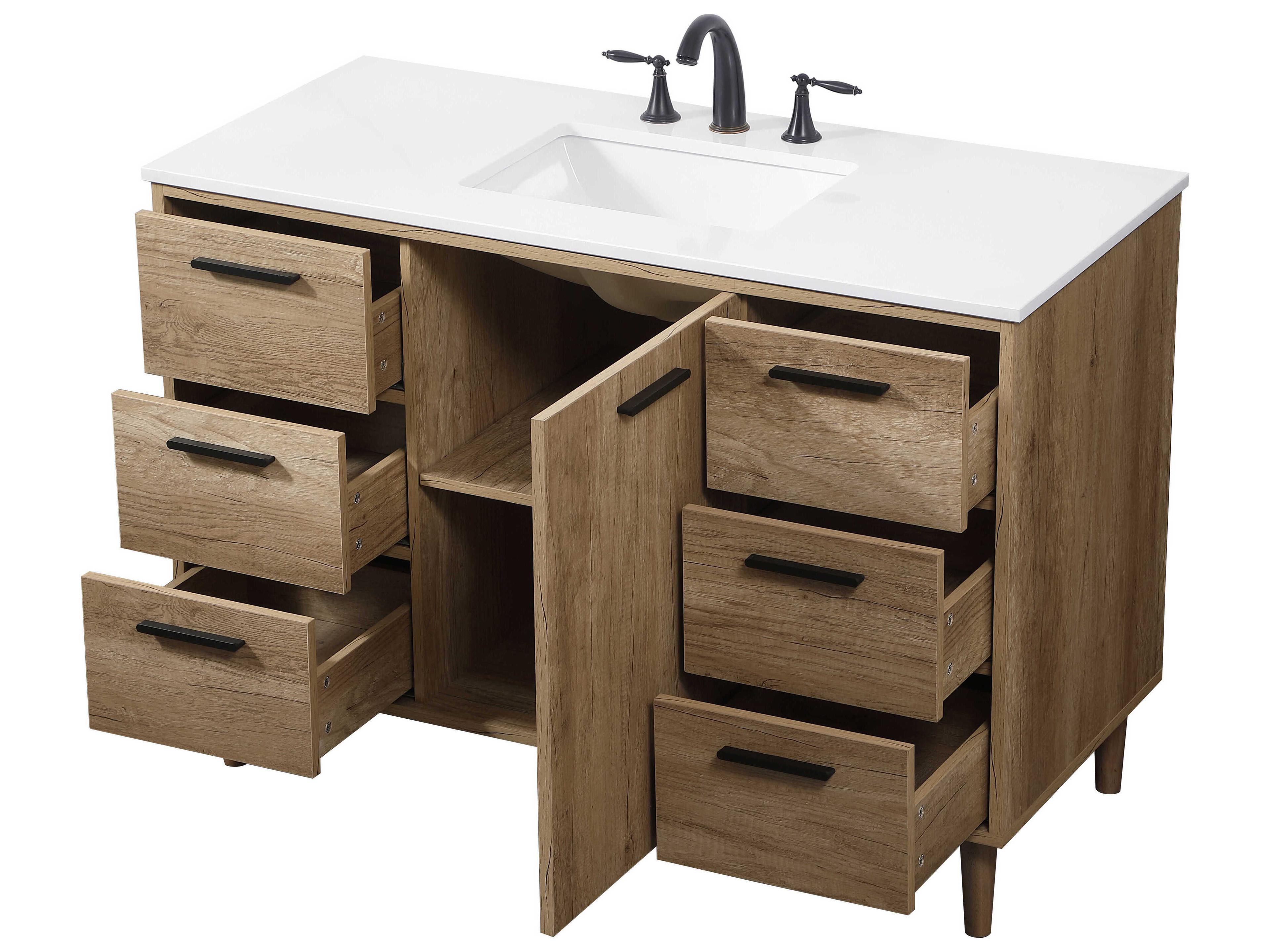 Elegant Lighting Baldwin Natural Oak 48" Vanity